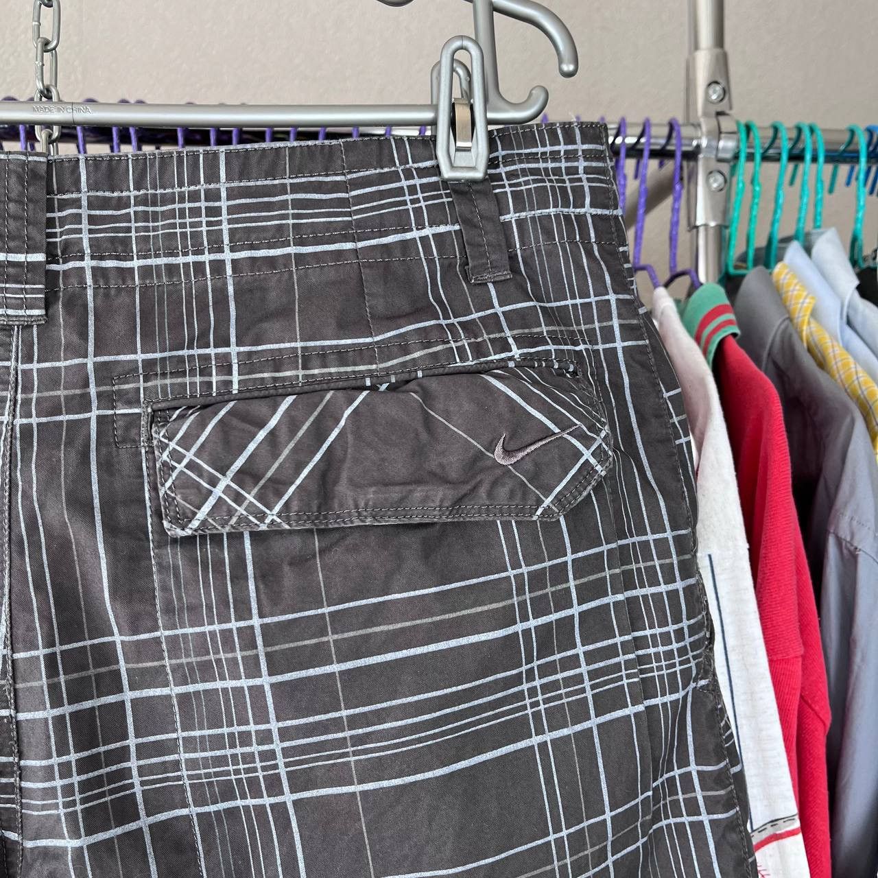 Nike × Vintage Vintage Nike Check Shorts The Athletic Dept Size US 33 - 2 Thumbnail