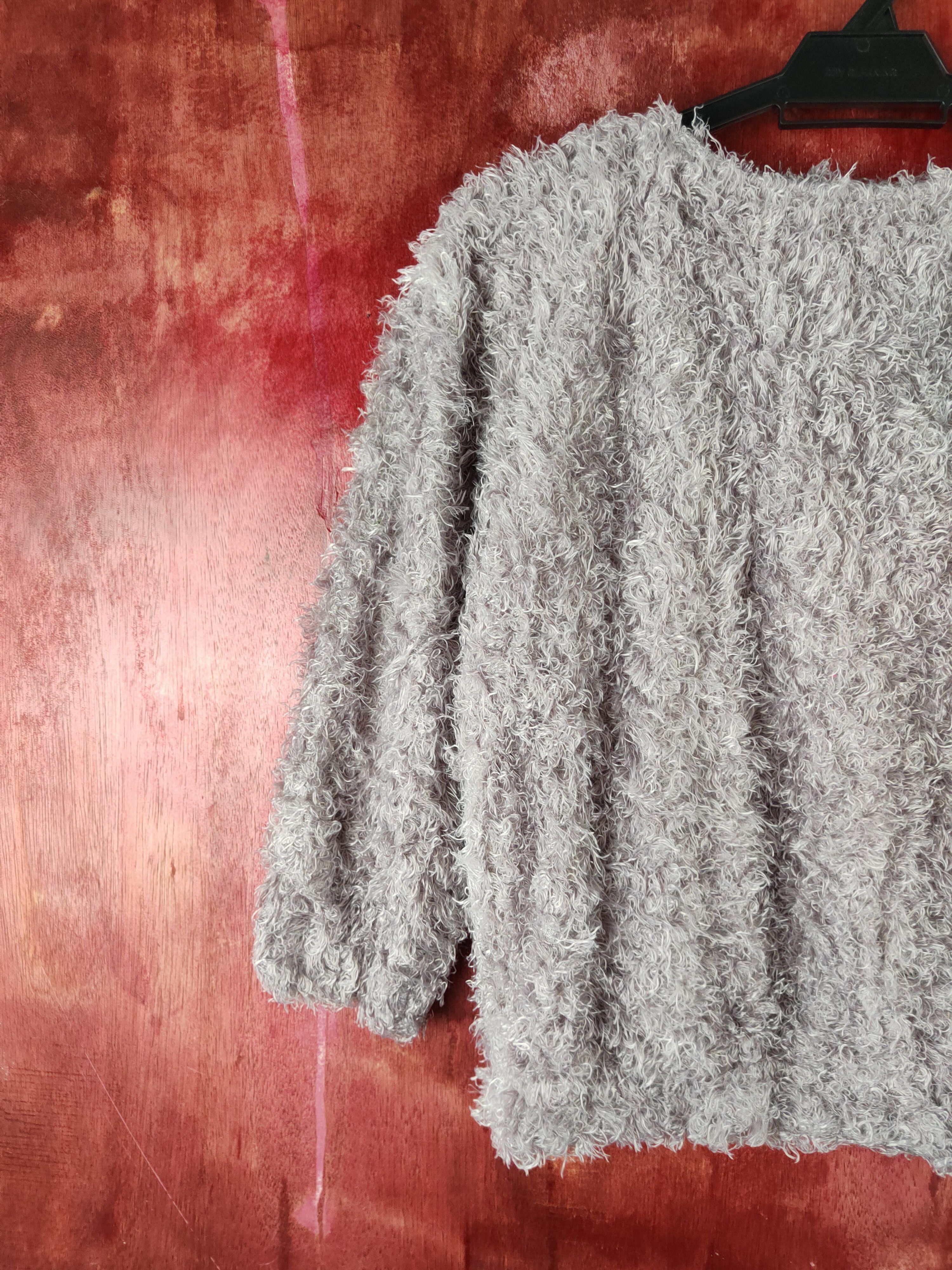 Homespun Knitwear × Japanese Brand × Vintage Japanese Brand Purple Shag Shaggy Fur Mohair Knitwear #S2186 Size S / US 4 / IT 40 - 8 Thumbnail