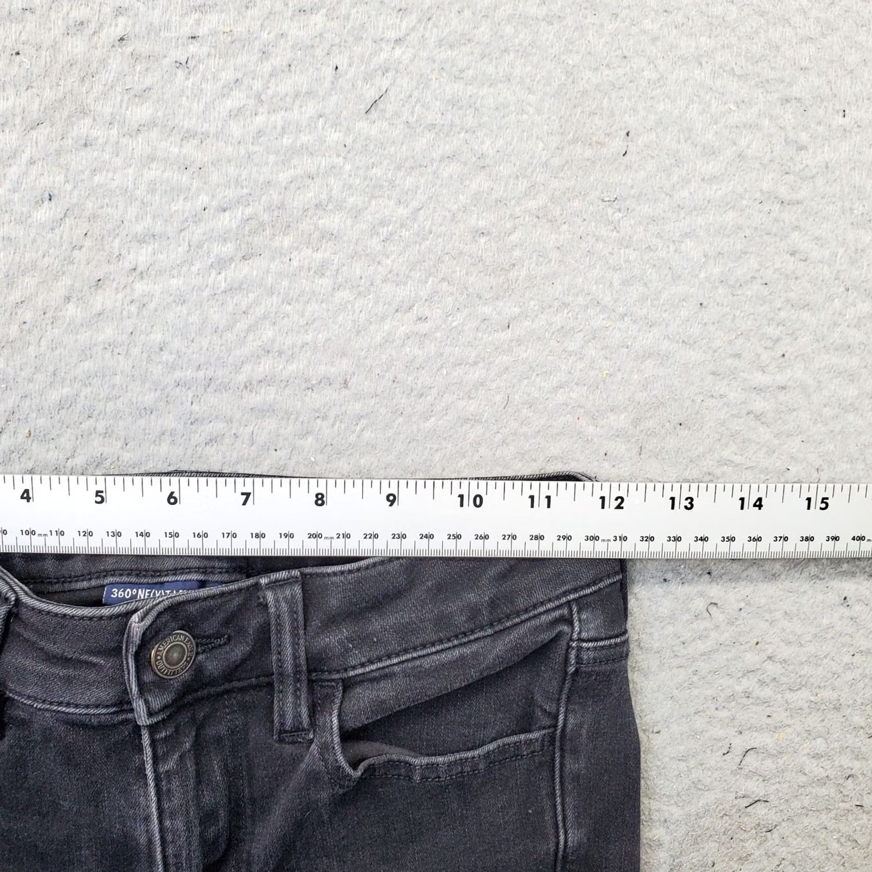 American Eagle Outfitters American Eagle Jeans Womens 4 Black 360° Next Level Stretch Skinny Fit Dark Wash Jeans Size 27" / US 4 / IT 40 - 6 Thumbnail