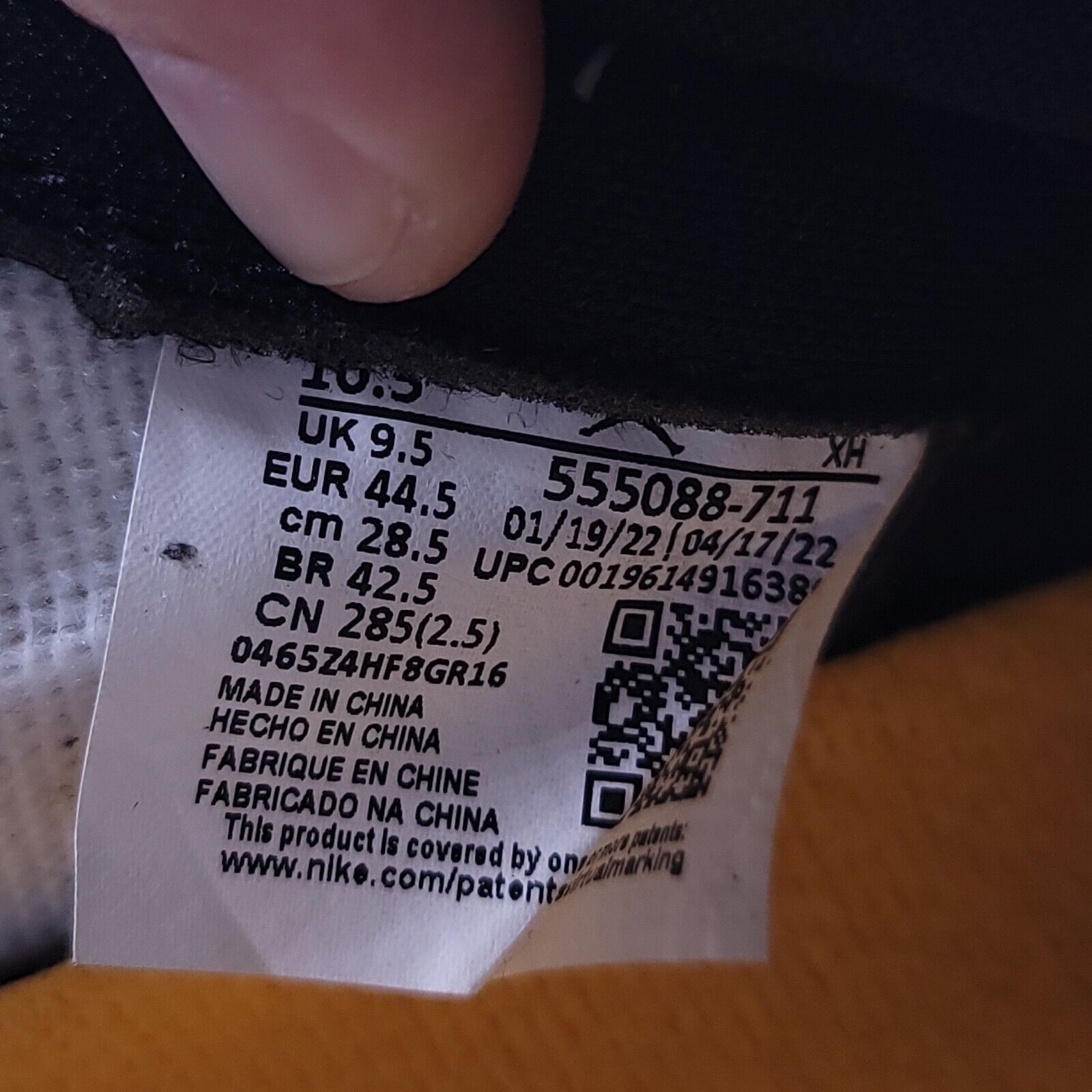 Nike Nike Air Jordan 1 Retro High Shoe Mens Size 10.5 555088-711 Size US 10.5 / EU 43-44 - 8 Thumbnail