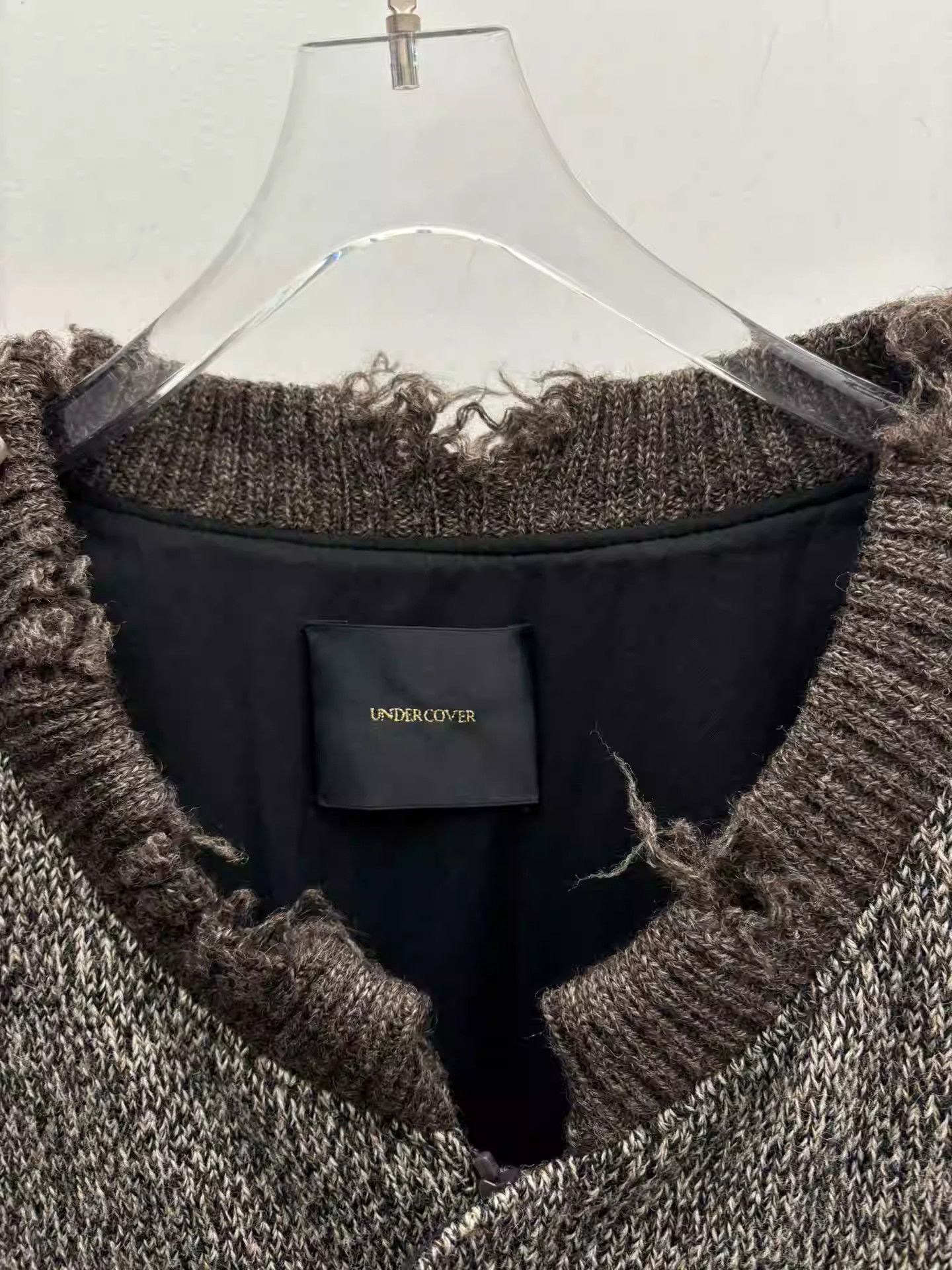 Undercover Undercover Brown Destroy Celiac Crew Neck Knit Jacket Size US L / EU 52-54 / 3 - 3 Thumbnail