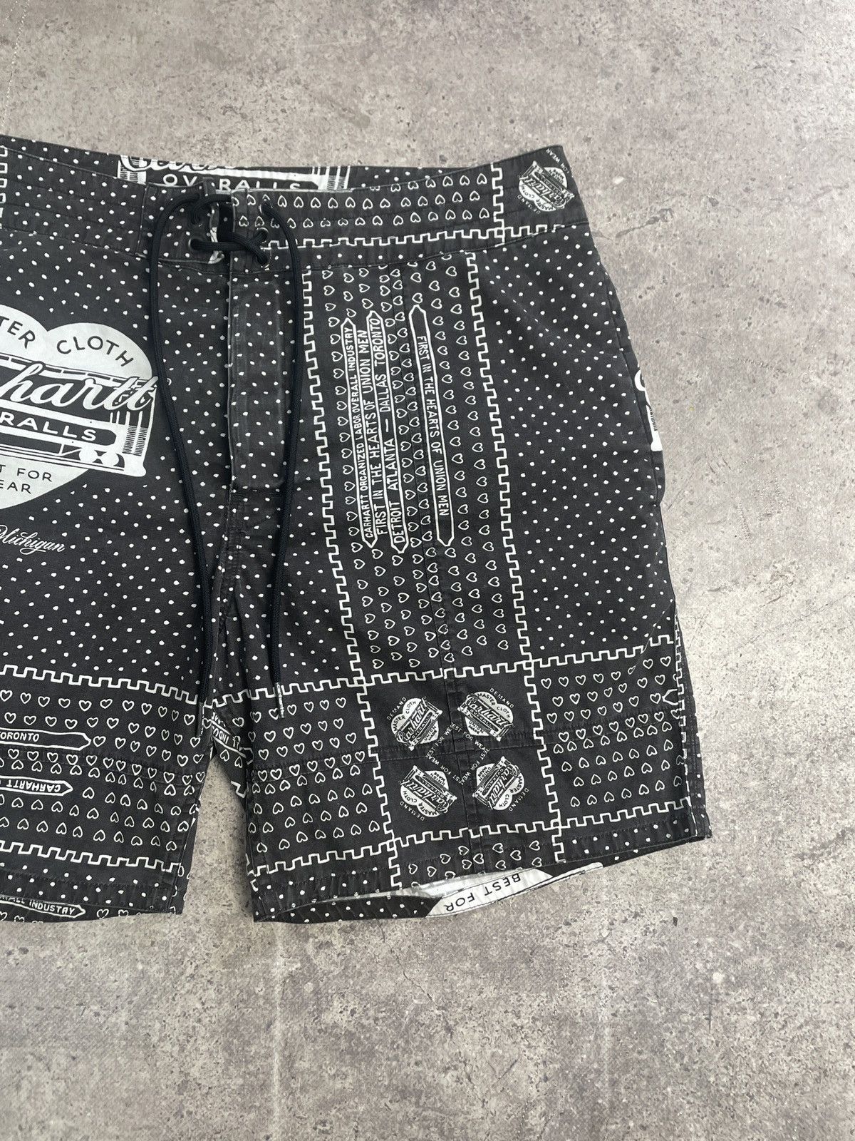 Carhartt × Vintage Vintage Y2K Carhartt Overalls 25 Years Slam Jam Cargo Shorts Size US 32 / EU 48 - 3 Thumbnail