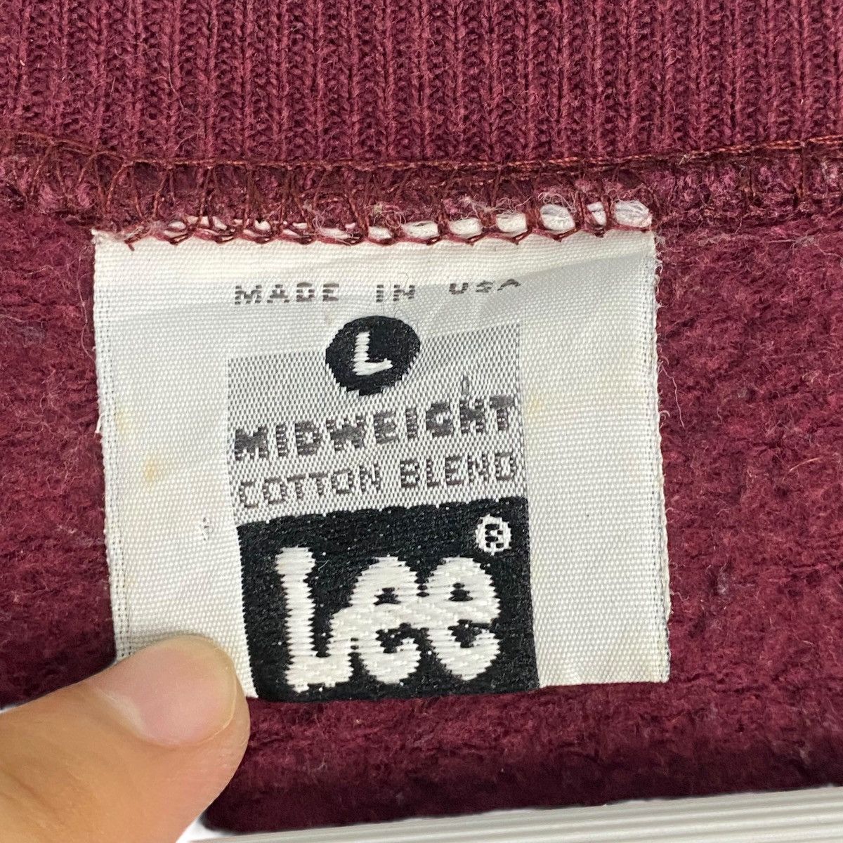 Other Vintage 90s Lee Heavyweight Full Zip Crewneck Sweatshirt Size US L / EU 52-54 / 3 - 4 Thumbnail