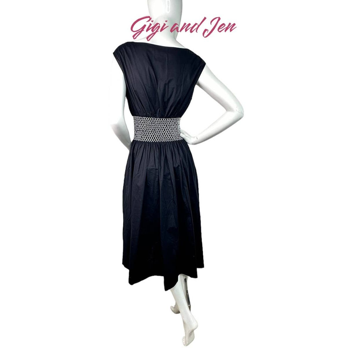 Kate Spade Kate Spade Poplin V-neck Dress Medium in Black Size M / US 6-8 / IT 42-44 - 3 Thumbnail