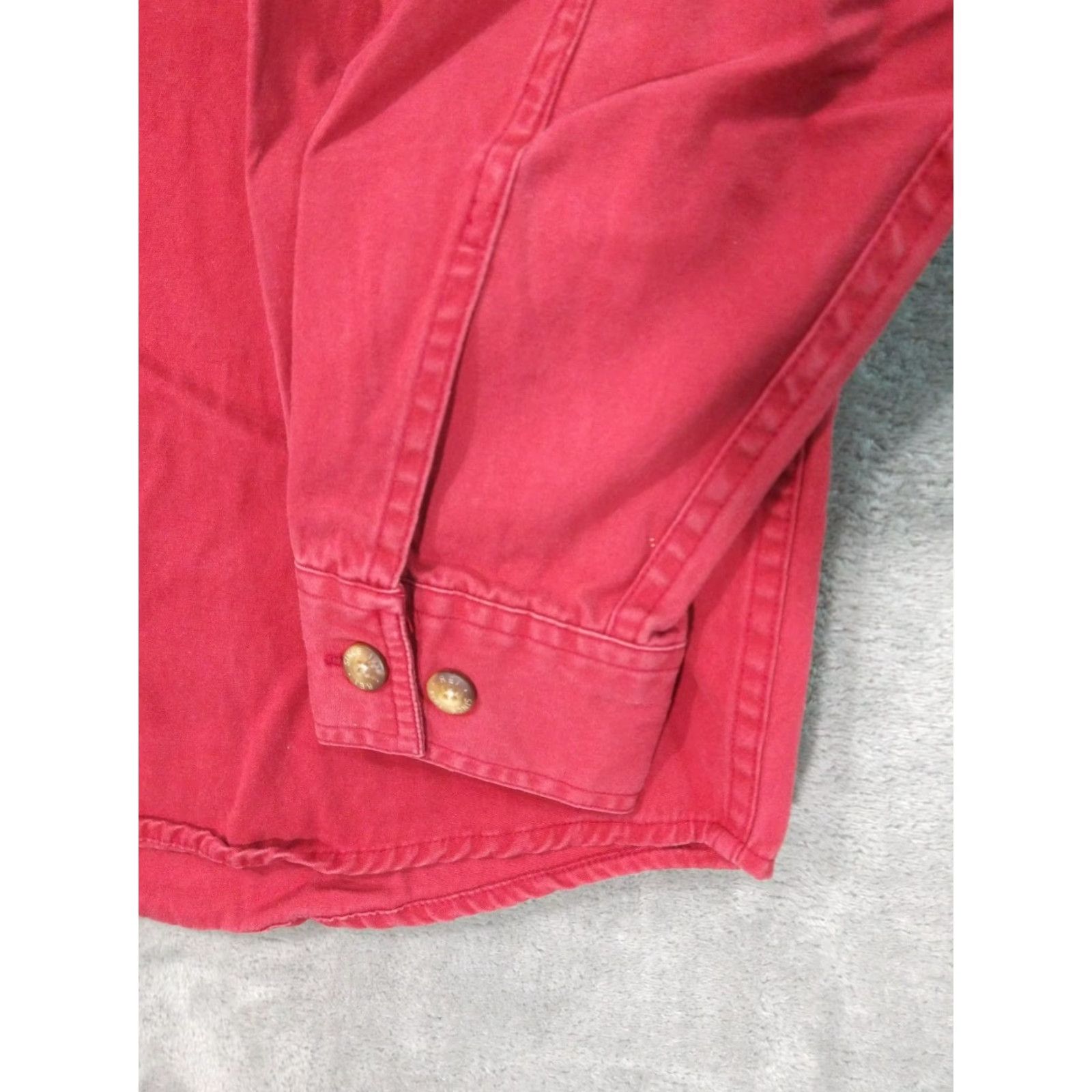Vintage REI Shirt Mens L Red Canvas Button Up Long Sleeve Heavyweight Vintage Size US L / EU 52-54 / 3 - 3 Thumbnail