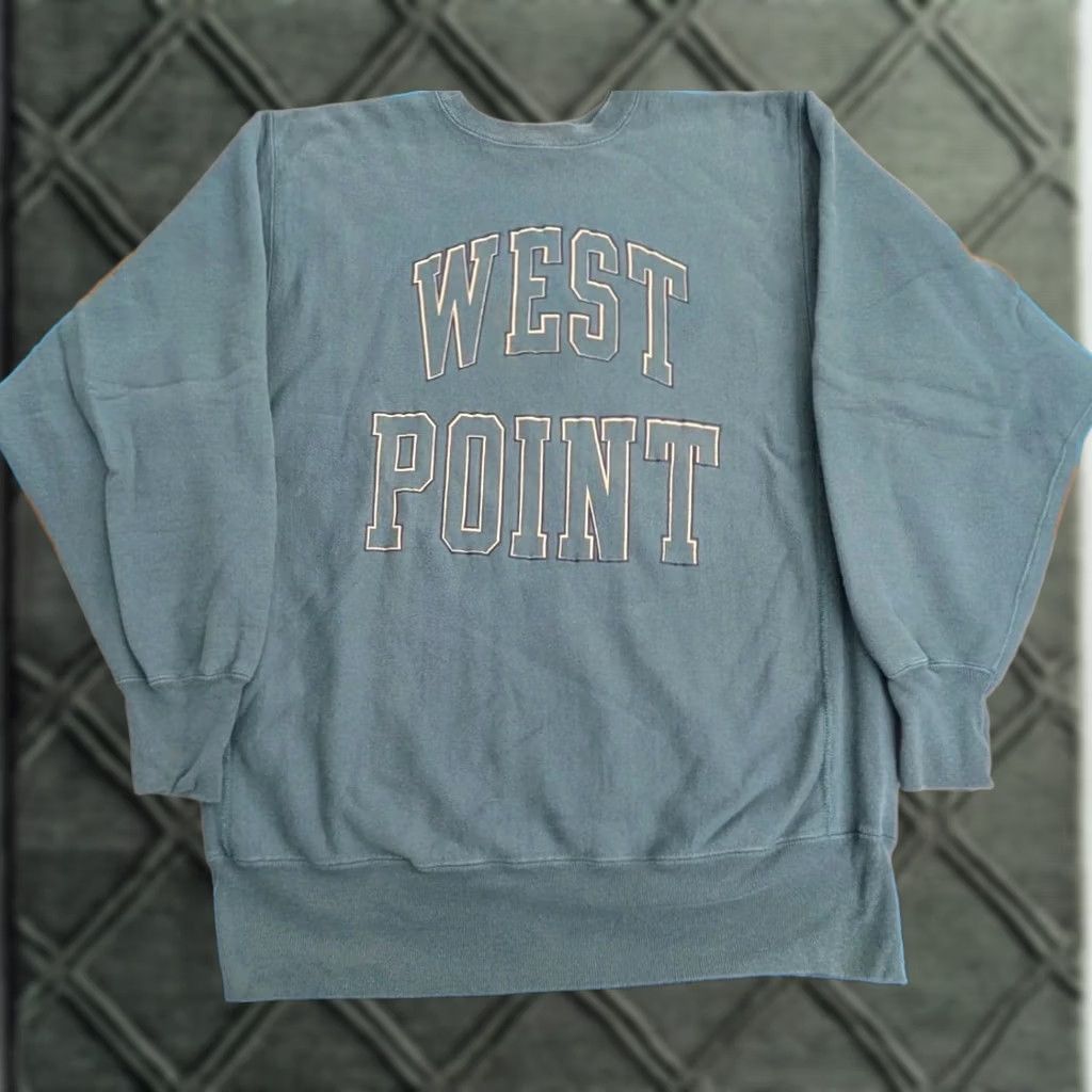 Champion VINTAGE West Point Champion Reverse Weave Sweatshirt 2XL Teal Made In USA Army 80s 90s Mens Size US XXL / EU 58 / 5 - 1 Thumbnail
