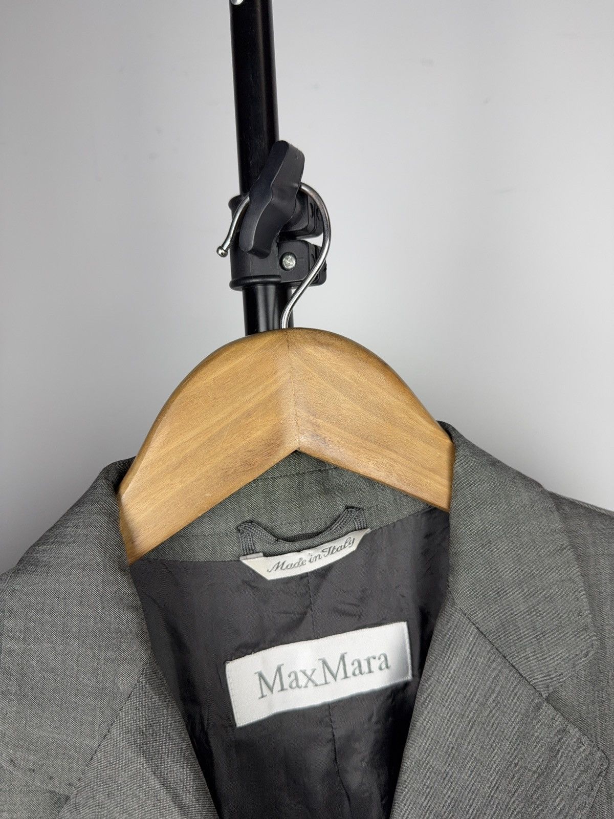 Max Mara Luxury Retro Style 00s MaxMara Grey Tailored Blazer Jacket Size S / US 4 / IT 40 - 6 Thumbnail