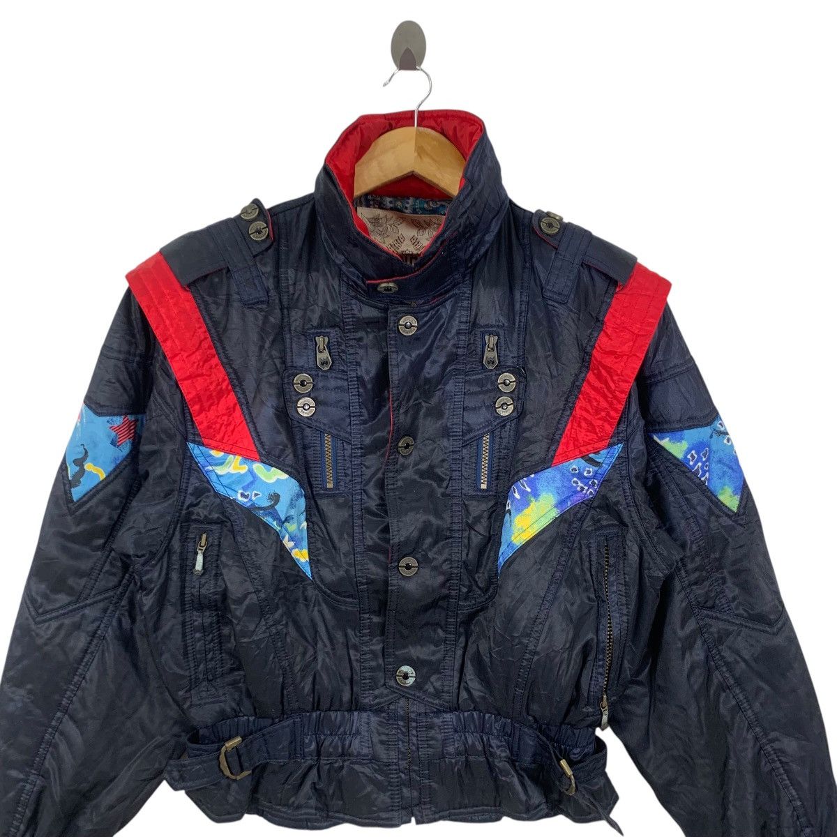 Descente Vintage DESCENTE WINDEX PRO Paisley AOP Winter Ski Jacket Size M / US 6-8 / IT 42-44 - 6 Thumbnail