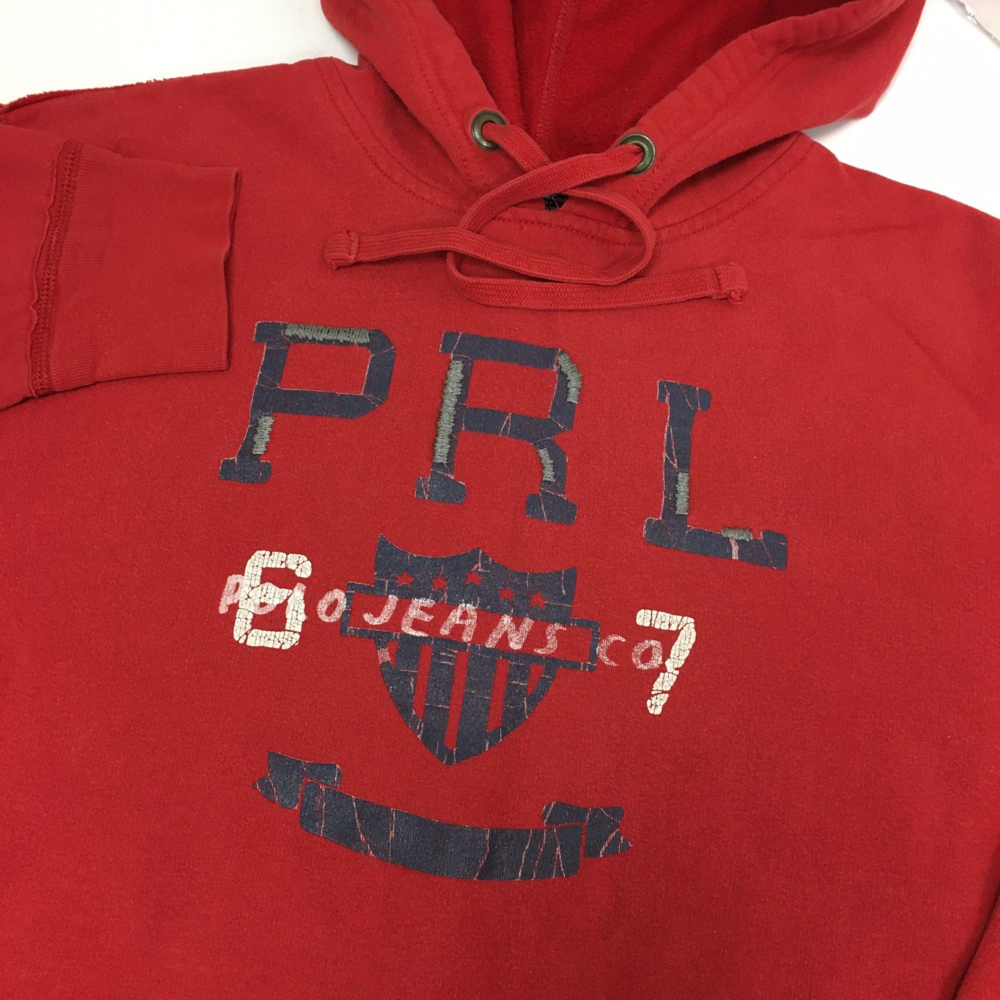 Polo Ralph Lauren Vtg Ralph Lauren Red SPELLOUT Polo Jeans PRL 67 sweatshirt Size US L / EU 52-54 / 3 - 3 Thumbnail