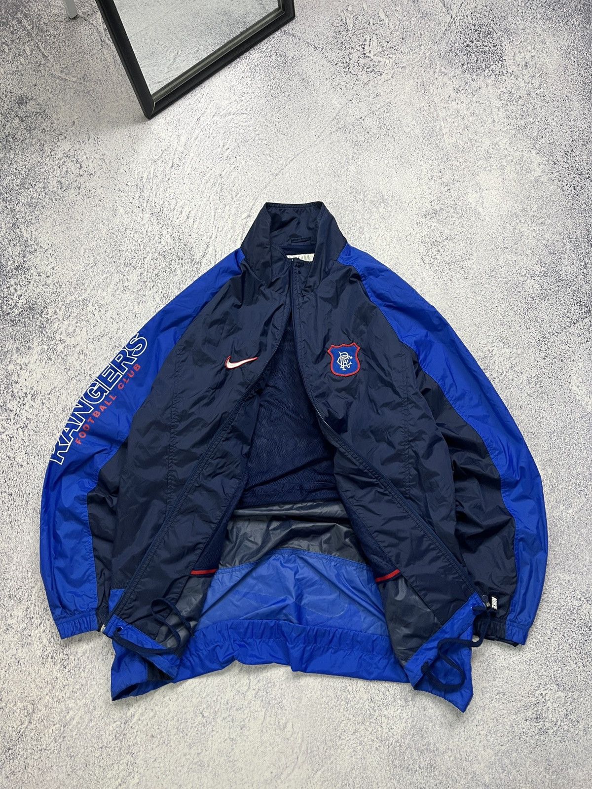 Nike × Vintage Rare🔥 Nike Glasgow Rangers Vintage Windbreaker Jacket 90’s Size US L / EU 52-54 / 3 - 4 Thumbnail