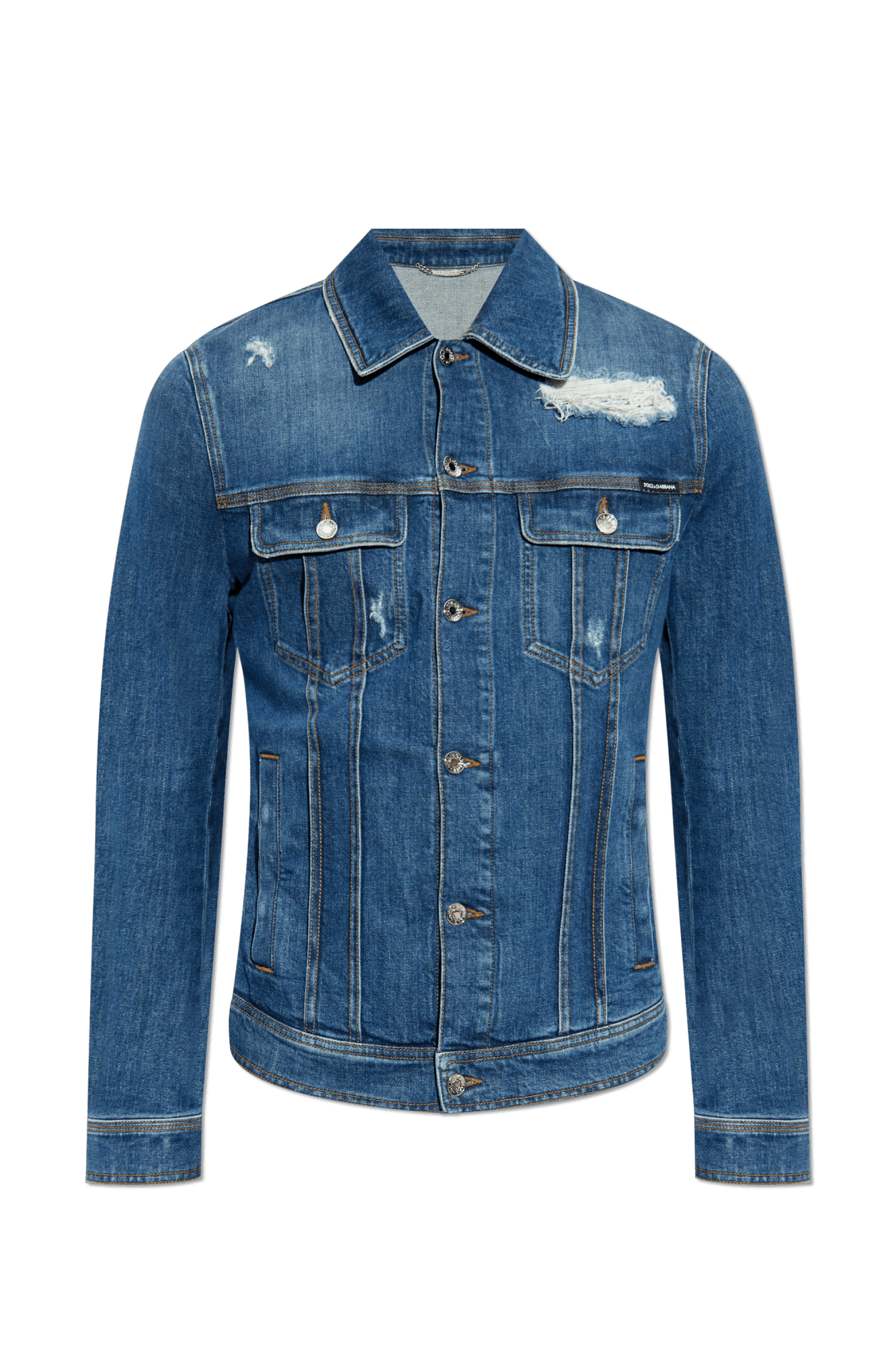 Dolce & Gabbana o1s22i1n0225 Stretch Denim Jacket in Blue Size US M / EU 48-50 / 2 - 1 Thumbnail