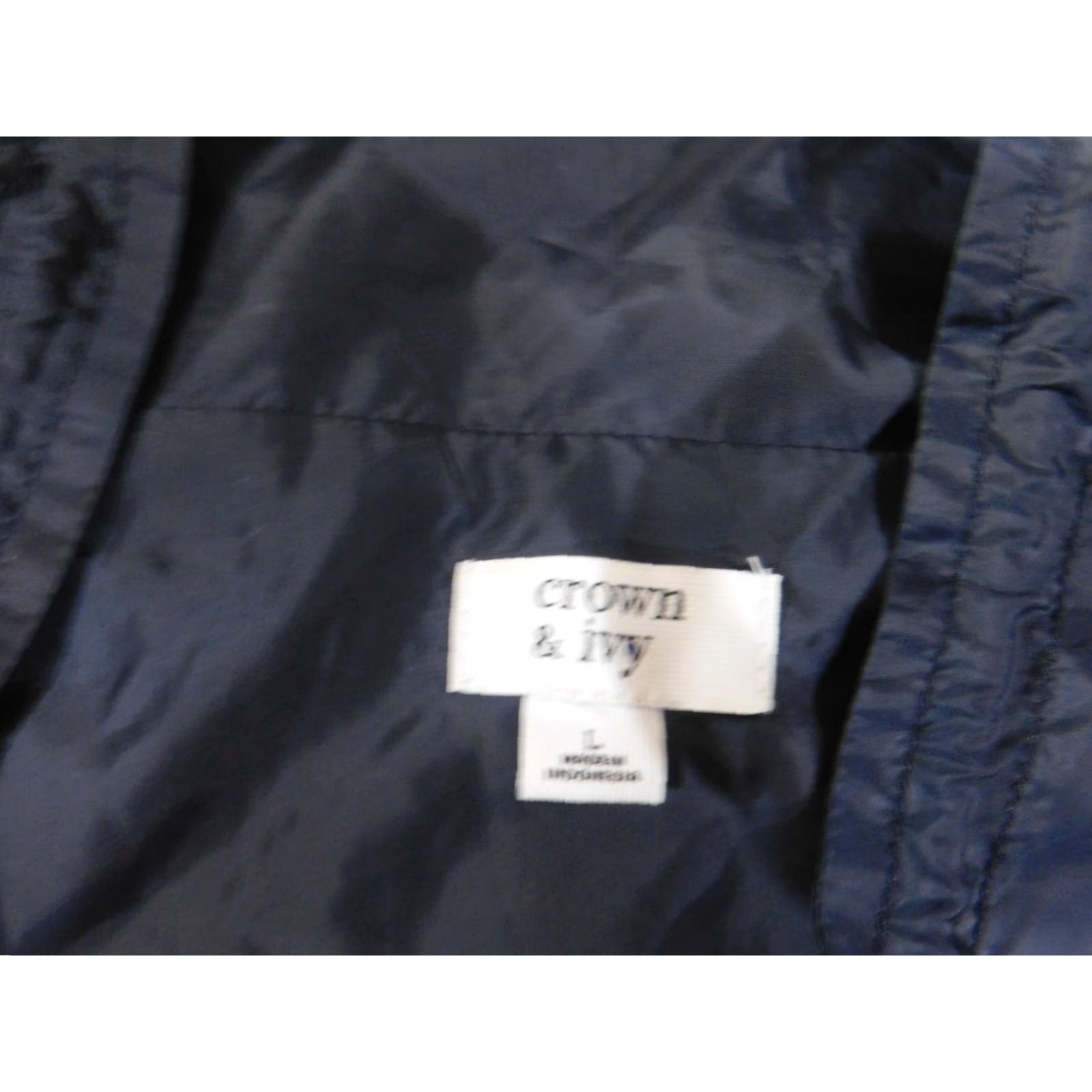 Vintage Crown & Ivy Jacket L Blue Women Regular Long Sleeve Zip Sheer Casual Outdoor Beach Style Size L / US 10 / IT 46 - 5 Thumbnail