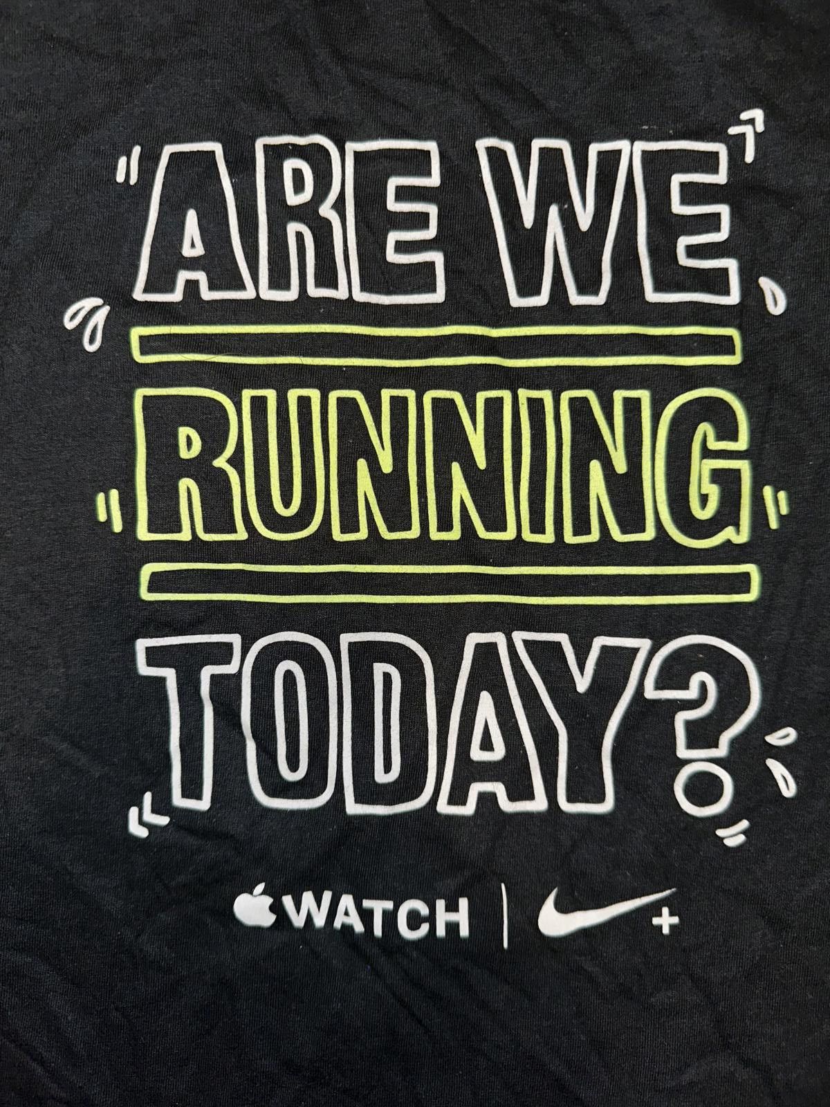 Nike Nike Run Club x Apple Men’s Dry Fit “Are We Running Today?” Slogan Black T-Shirt Size US XXL / EU 58 / 5 - 2 Thumbnail