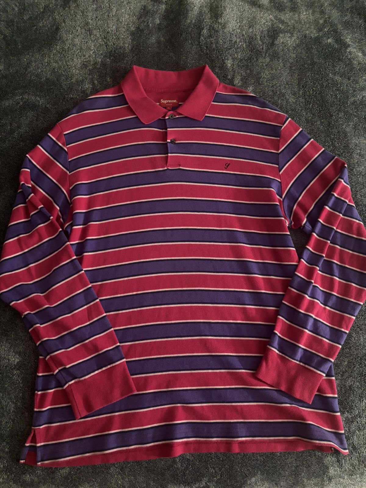 Supreme Long sleeve Polo Magenta/Purple