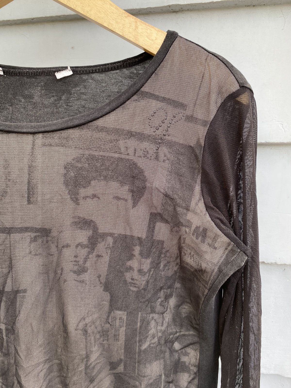 If Six Was Nine Twiggy Supermodel 1960 Portrait Mesh Top Size M / US 6-8 / IT 42-44 - 4 Thumbnail
