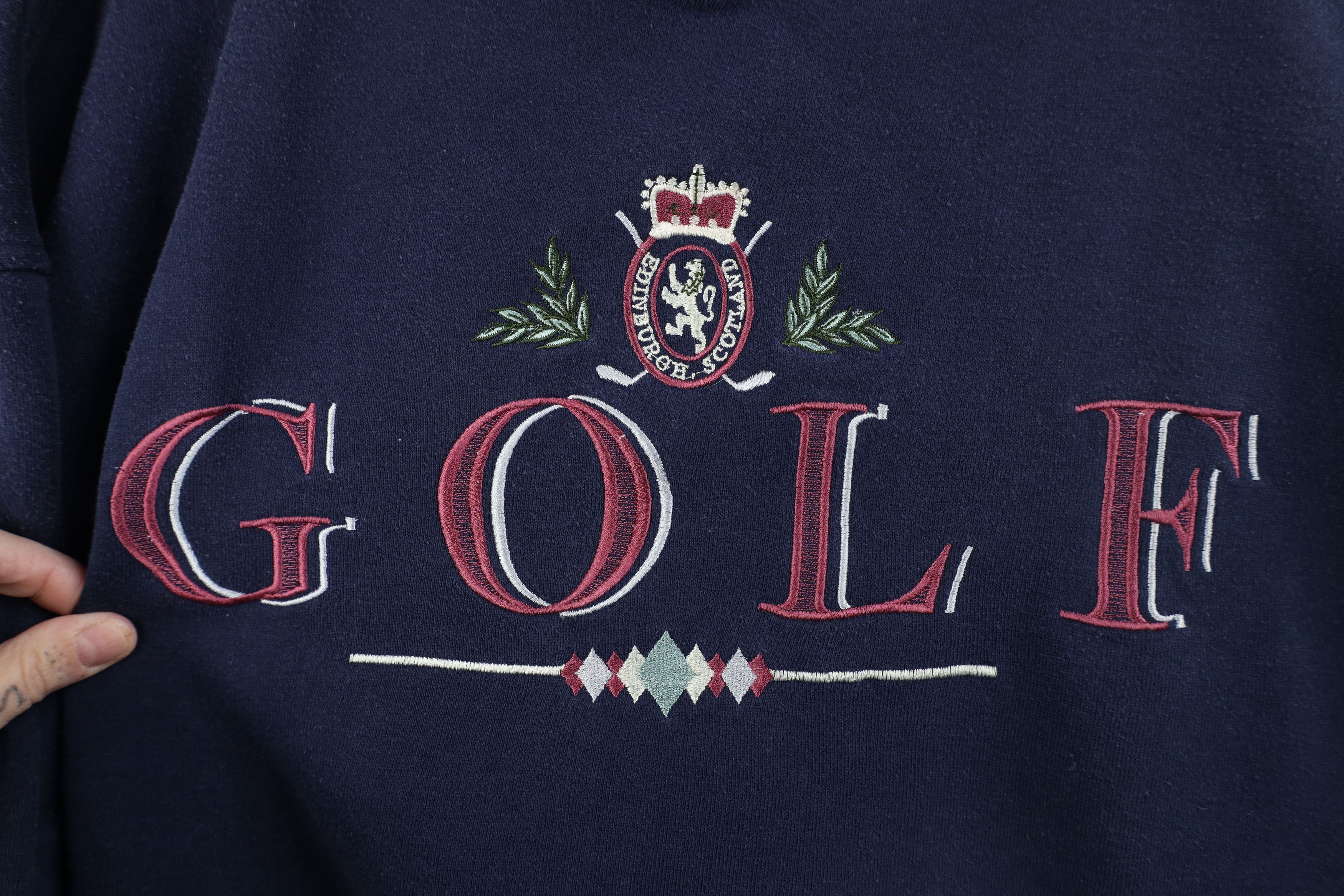 Vintage Vintage 90s Streetwear Spell Out Golf Crewneck Sweatshirt Size US L / EU 52-54 / 3 - 4 Thumbnail