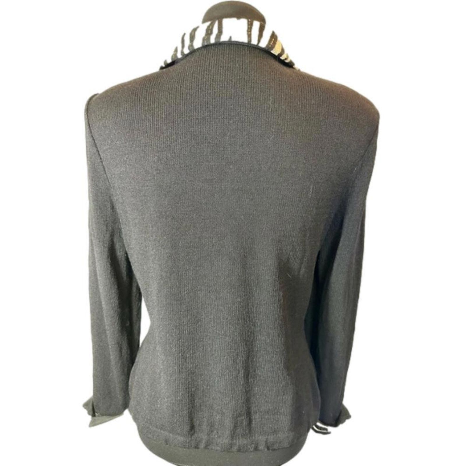 Andrew St. John St. John Evening Black Jacket with Zebra Print Collar - 6 Size M / US 6-8 / IT 42-44 - 3 Thumbnail