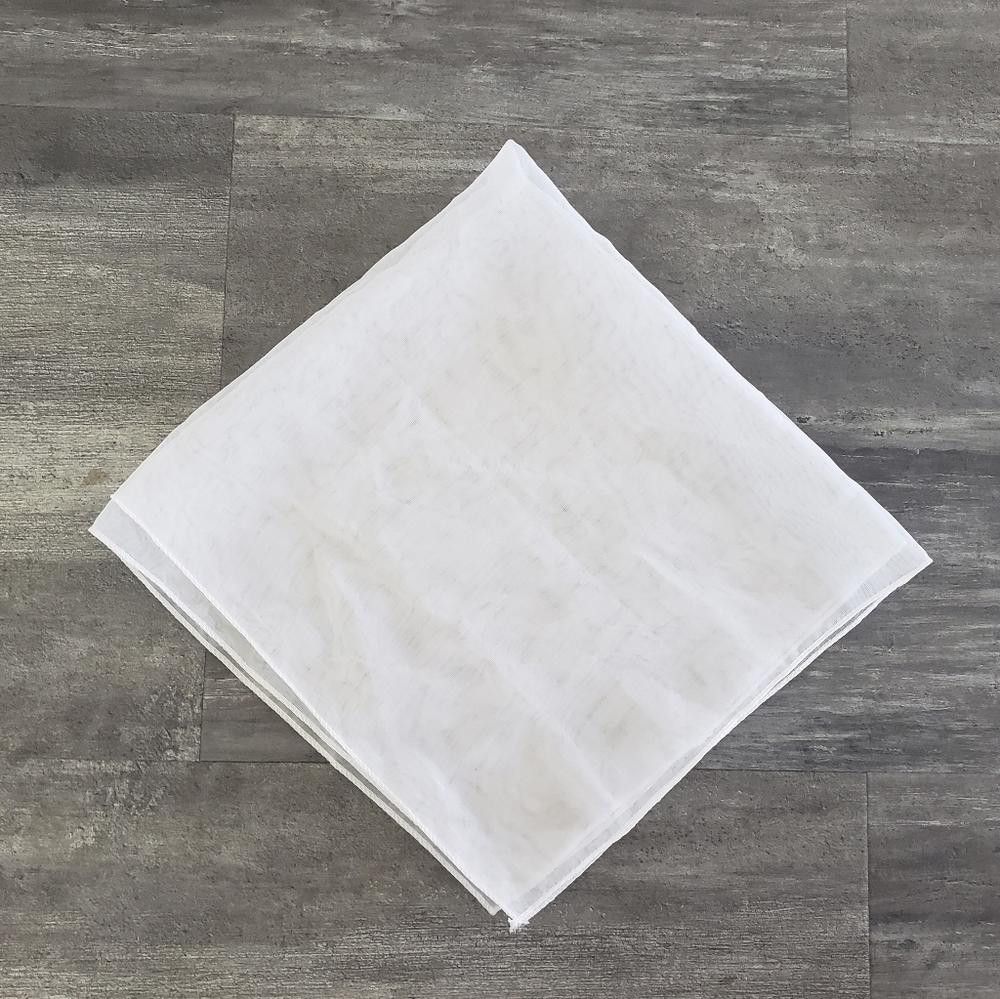 Designer White Classic Sheer Scarf Size ONE SIZE - 1 Thumbnail