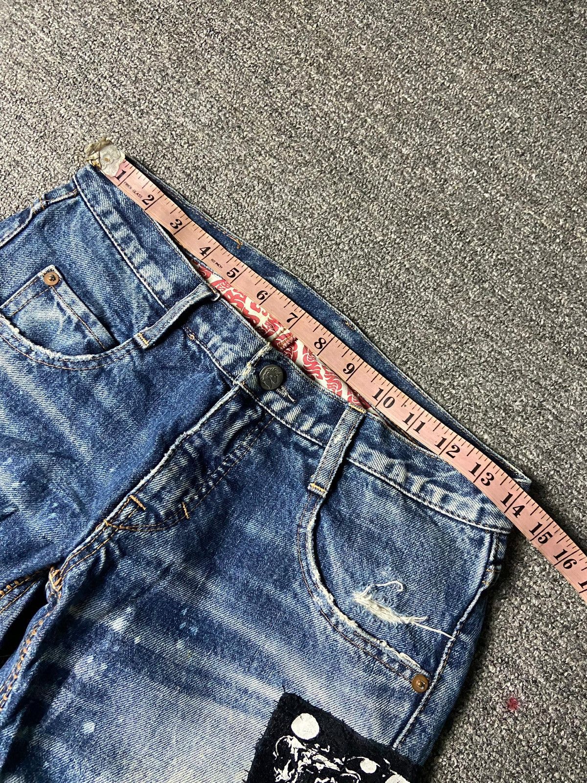 Japanese Brand RNA Slang Distressed Seditionaries Patchwork Jeans (157) Size US 28 / EU 44 - 7 Thumbnail