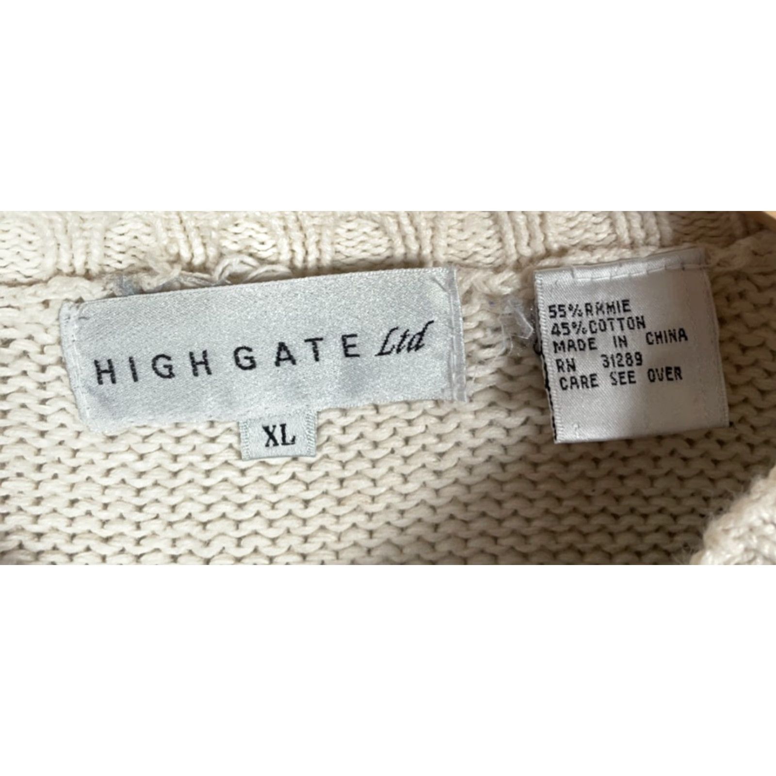 Apple VINTAGE 90s Teacher Motif Cardigan Women's XL Ivory Sweater Harvest Apple Novelty Highgate Size XL / US 12-14 / IT 48-50 - 3 Thumbnail