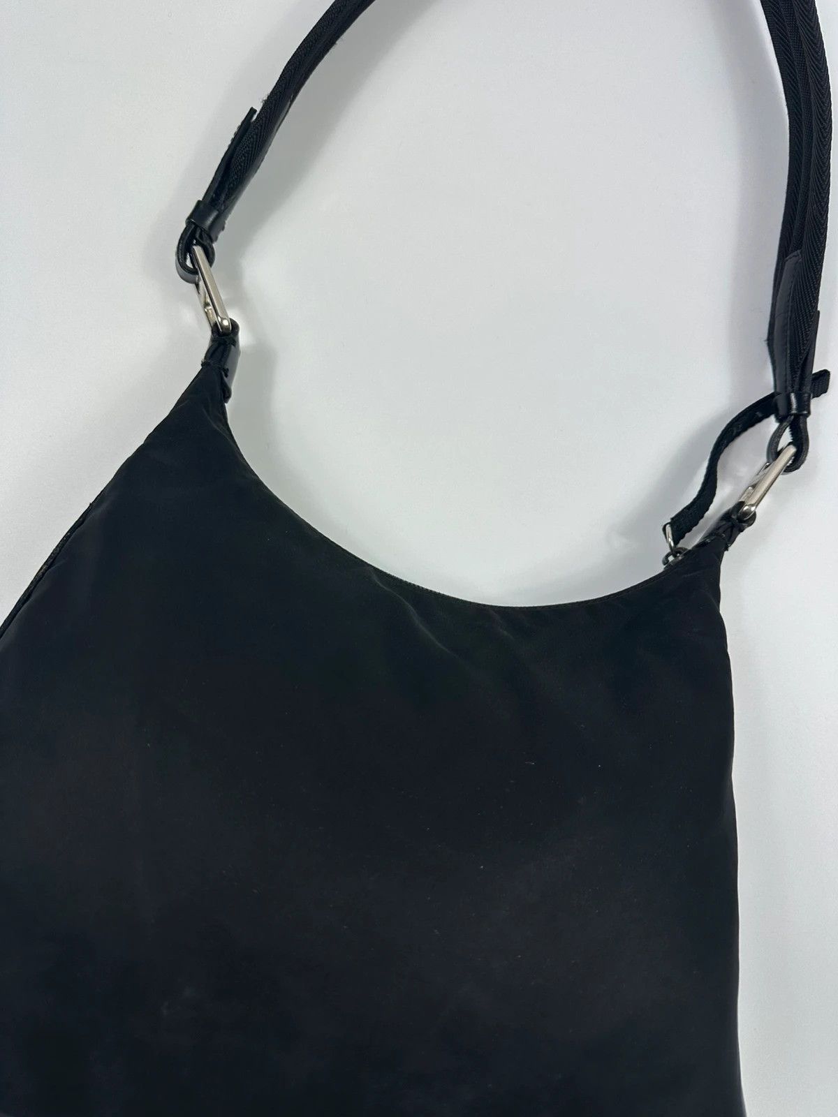 Prada Prada Milano FW99 Black Leather & Nylon Shoulder Bag Size ONE SIZE - 9 Thumbnail
