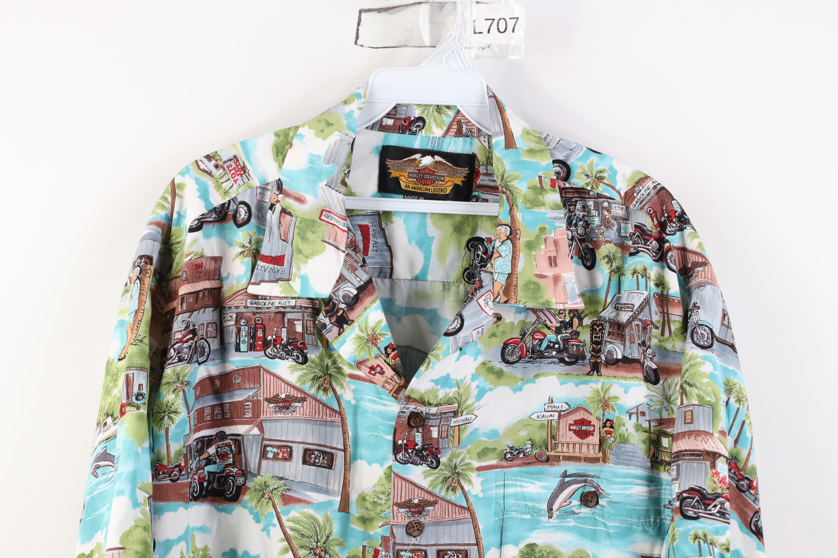 Harley Davidson Vintage 90s Harley Davidson Hawaiian Button Shirt USA Size US XL / EU 56 / 4 - 2 Thumbnail