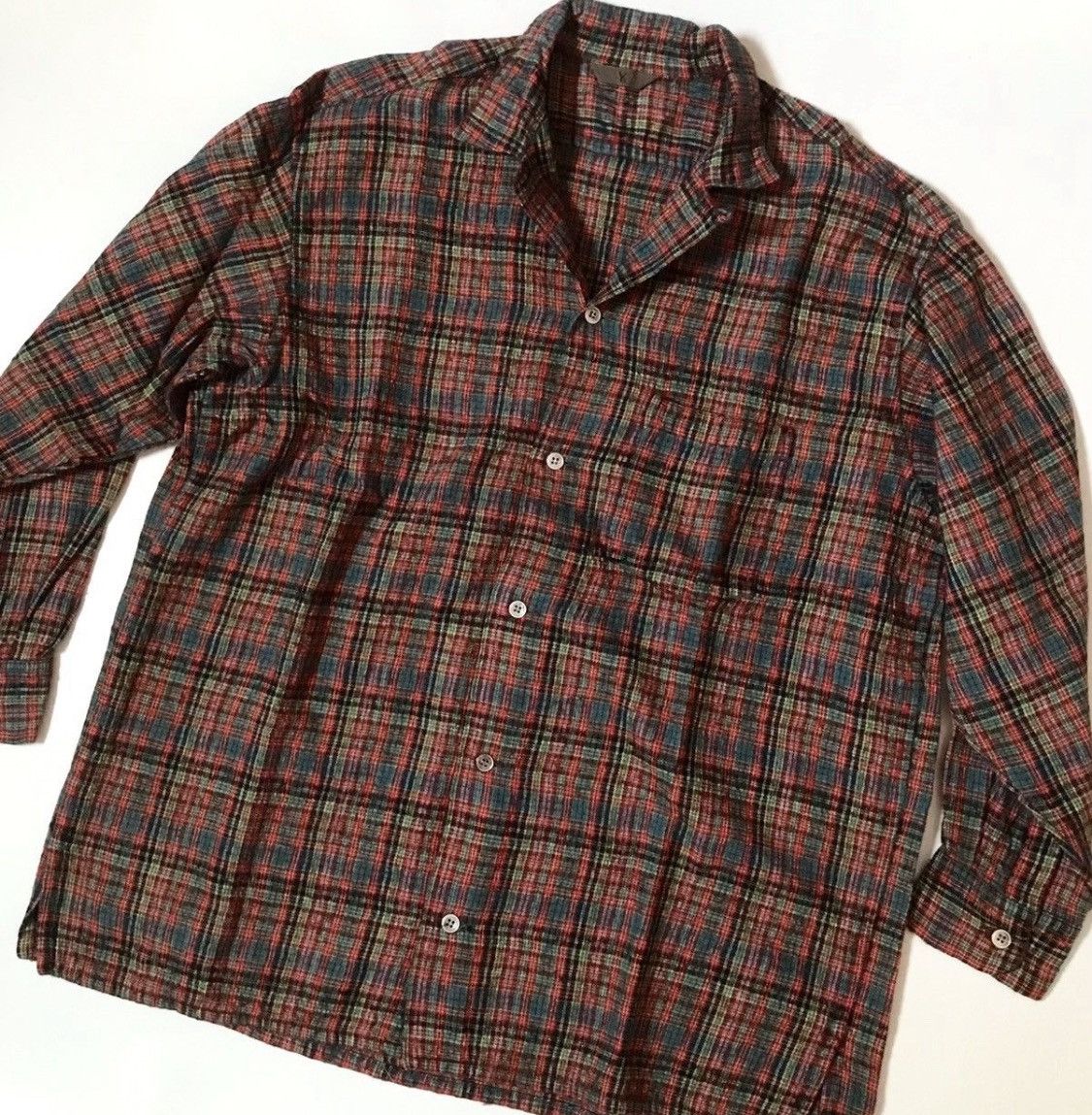 Yohji Yamamoto Vintage Yohji Yamamoto y’s flannel camp shirt Size US S / EU 44-46 / 1 - 4 Thumbnail