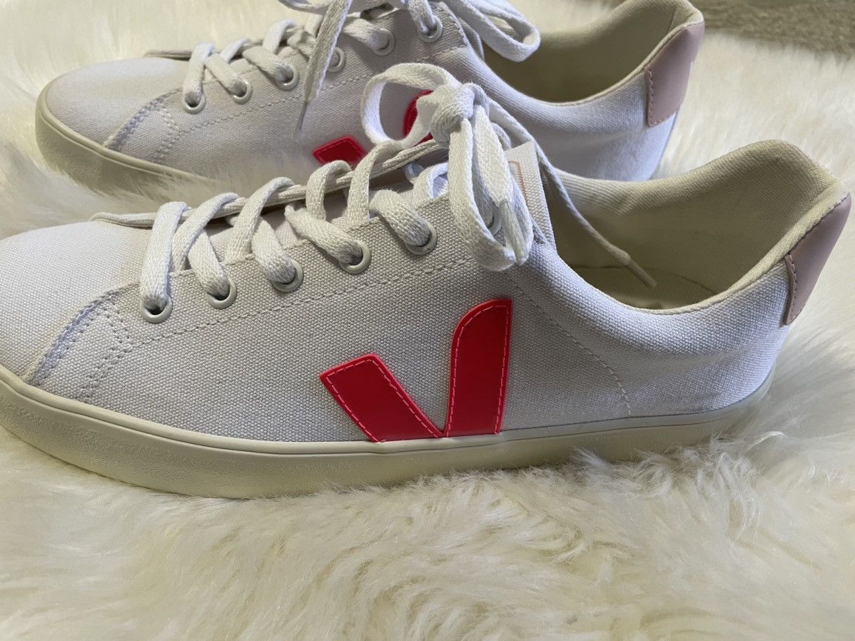 Veja Veja Womens Esplar SE Canvas Shoes White Rose Fluo Petale Size US 10 / IT 40 - 7 Thumbnail
