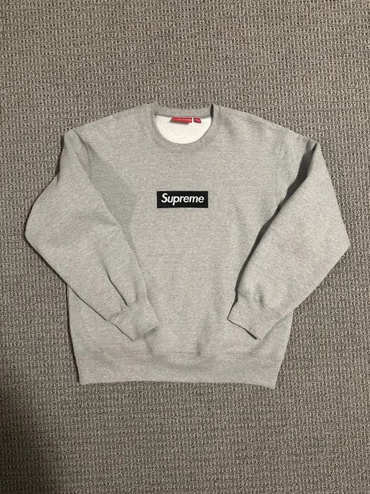 Supreme Supreme Box Logo Crewneck Heather Grey | Grailed