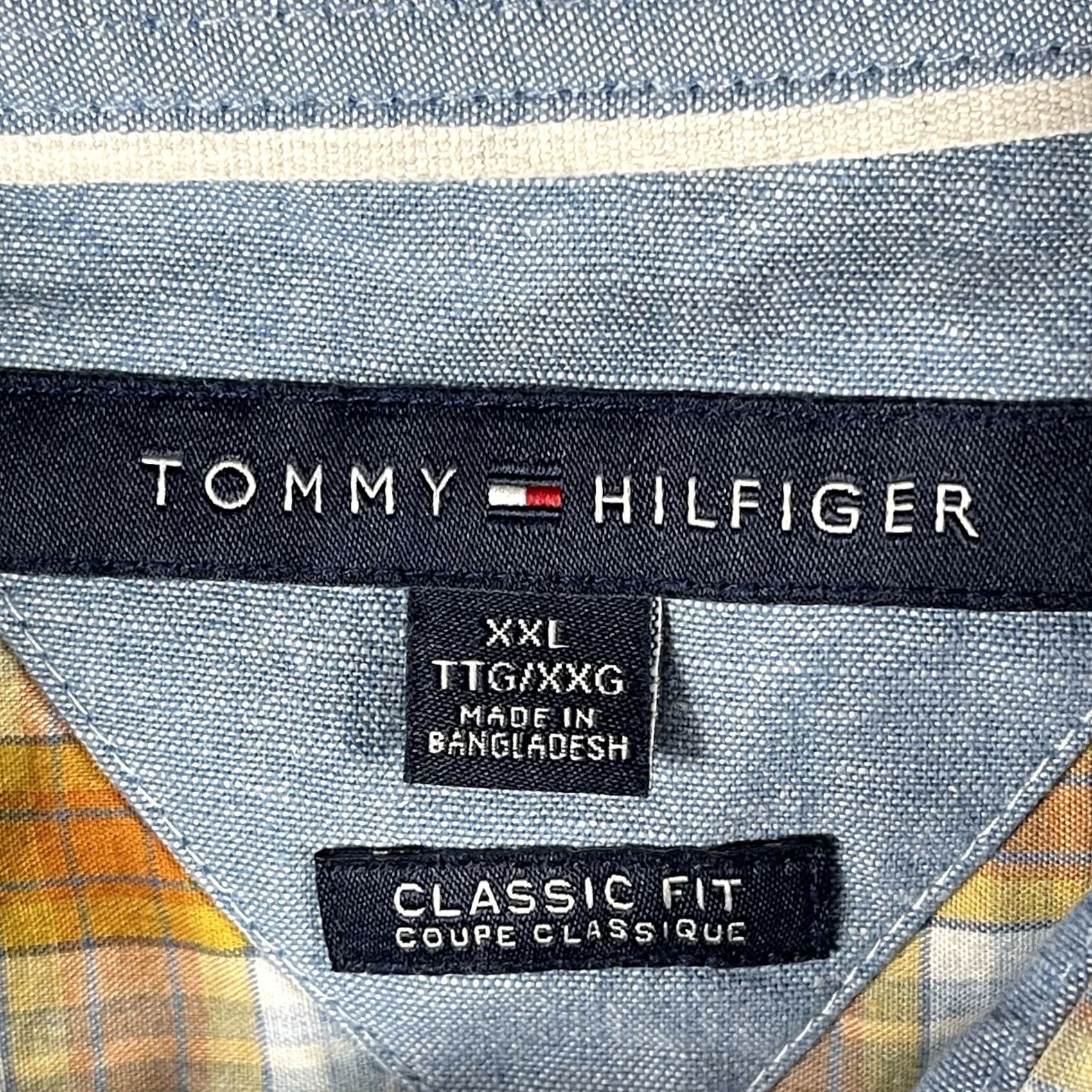 Tommy Hilfiger Tommy Hilfiger Shirt Mens 2XL Teal Yellow Plaid Classic Fit Button Up Cotton NWT Size US XXL / EU 58 / 5 - 6 Thumbnail