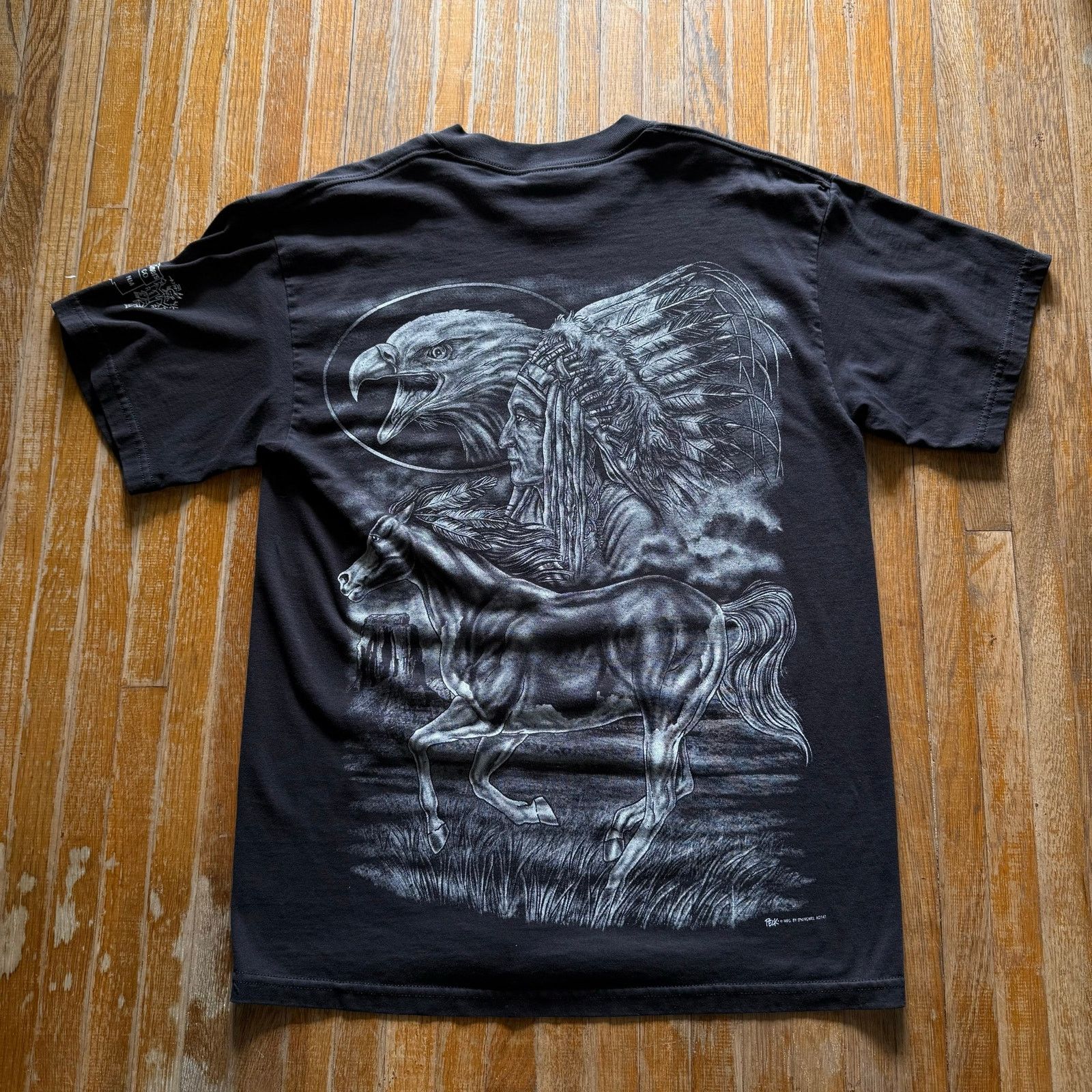Tultex Vintage Tultex Peck Springhill Native American Eagle Animal Size US L / EU 52-54 / 3 - 3 Thumbnail