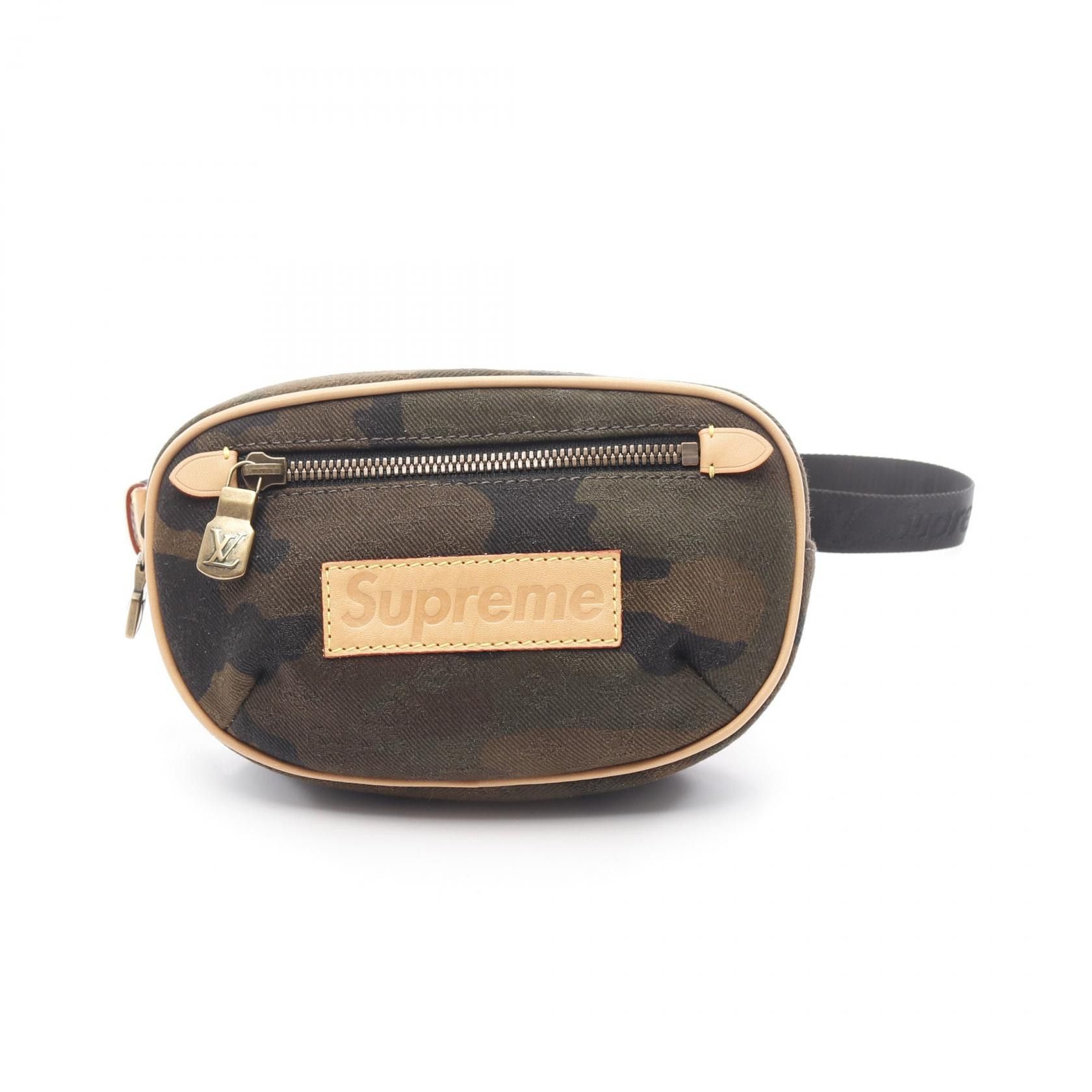 Louis Vuitton Louis Vuitton LOUIS VUITTON × Supreme Monogram Canvas Waist Bag Limited Canvas Belt Bag M44202 Size ONE SIZE - 1 Thumbnail