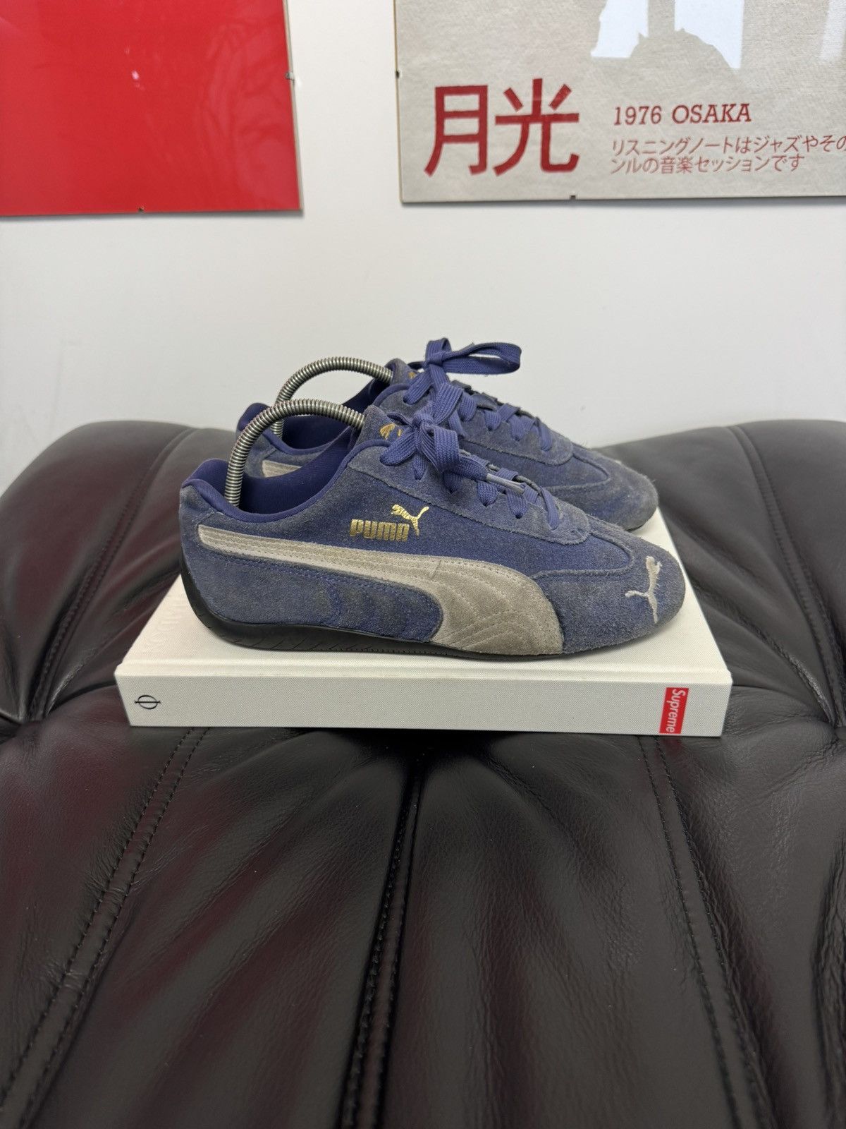 Puma Vintage Puma Speedcat Suede Blue Low Top Sneakers Hype Size US 7 / IT 37 - 3 Thumbnail