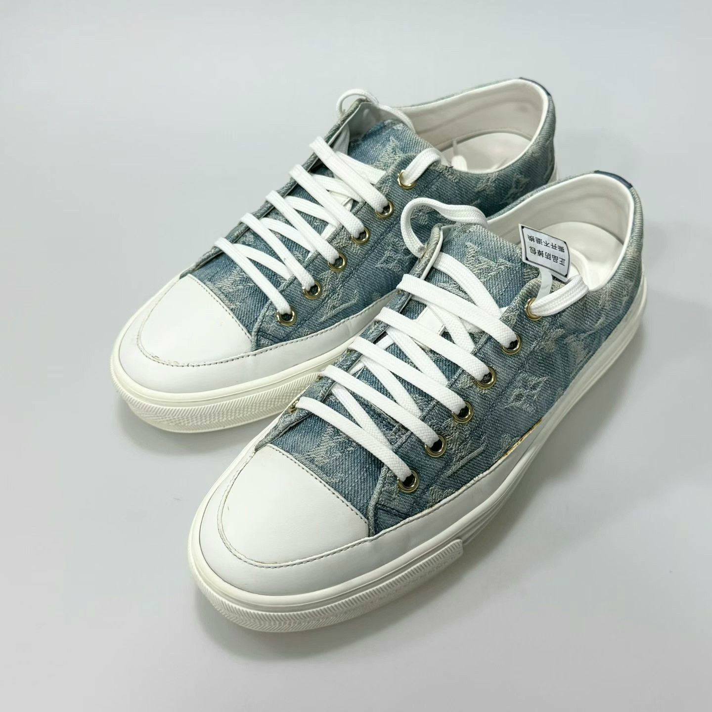 Louis Vuitton louis vuitton blue denim canvas shoes Size US 6 / EU 39 - 1 Thumbnail