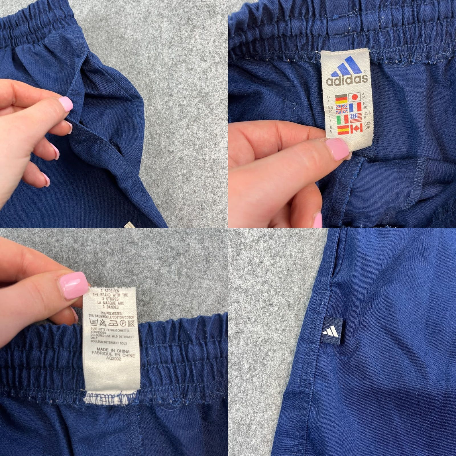 Adidas Adidas Mens Shorts S Navy Blue Vintage 00s Sweat Gym Casual Regular Waist 30in Pocket Logo Size US 29 - 8 Thumbnail