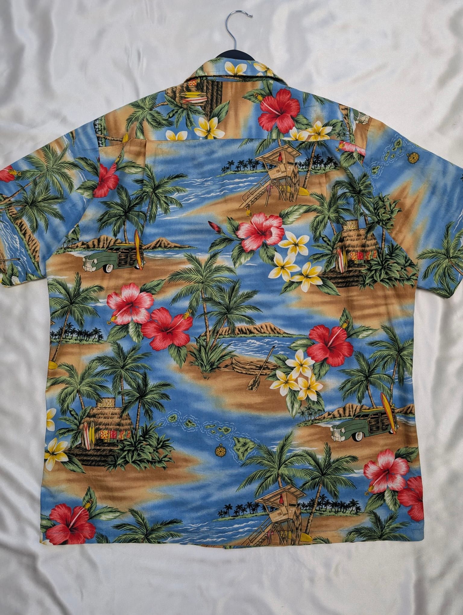 Vintage RJC Hawaii USA Shirt woody surf car summer vintage fullprint Size US L / EU 52-54 / 3 - 5 Thumbnail