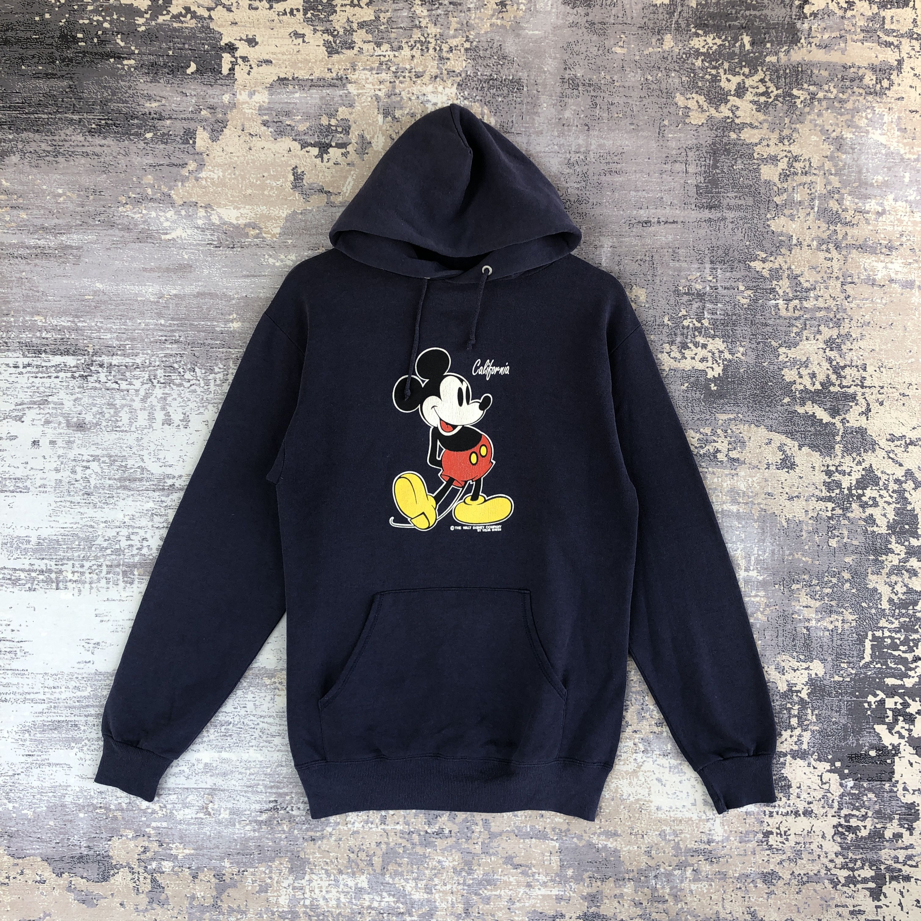 Mickey Mouse × Velva Sheen × Vintage Vintage Mickey Mouse Hood Sweater Cartoon Disney Sweatshirt Size US S / EU 44-46 / 1 - 1 Thumbnail
