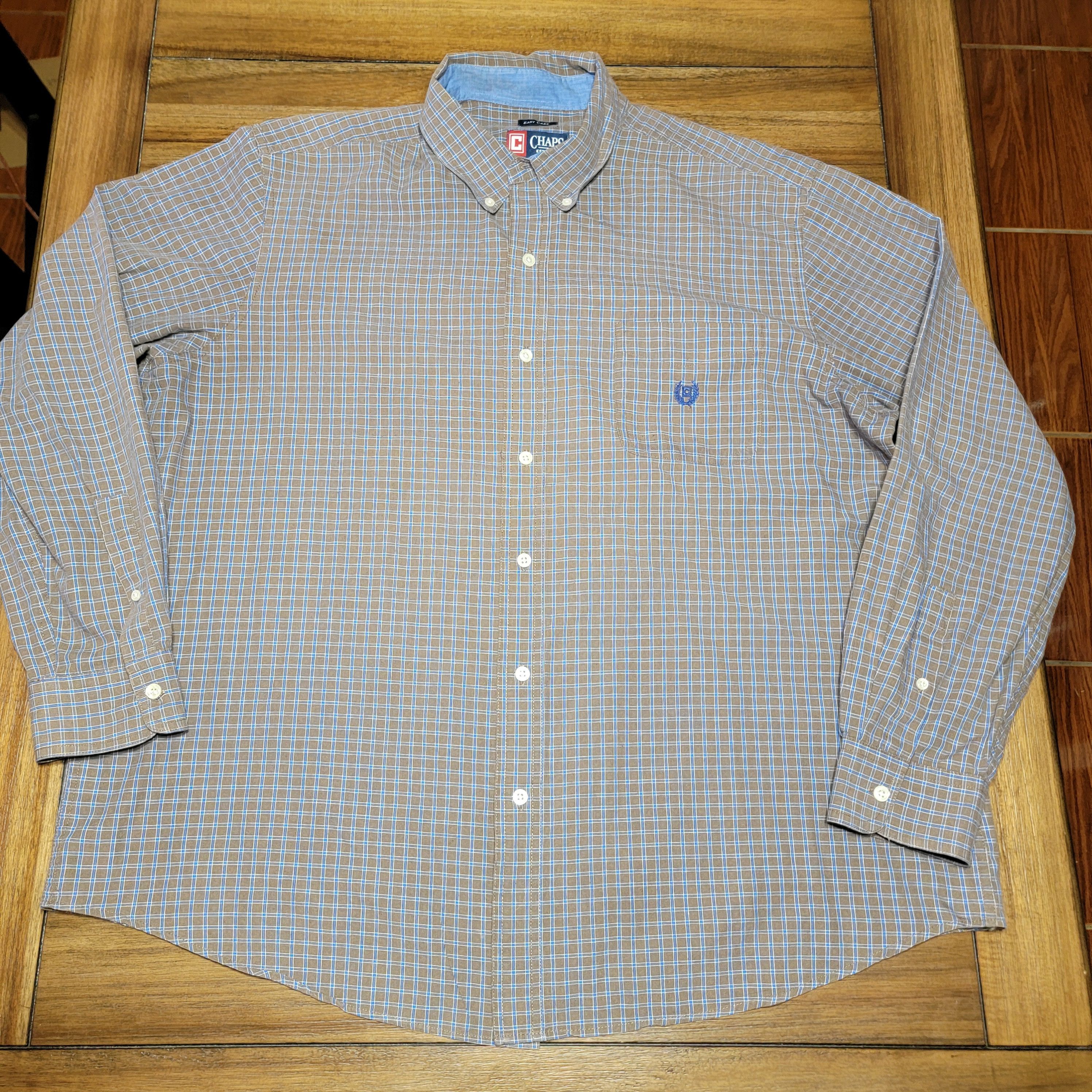 Chaps Chaps LS Small Squares Full Button Shirt - Size XXL Size US XXL / EU 58 / 5 - 1 Thumbnail