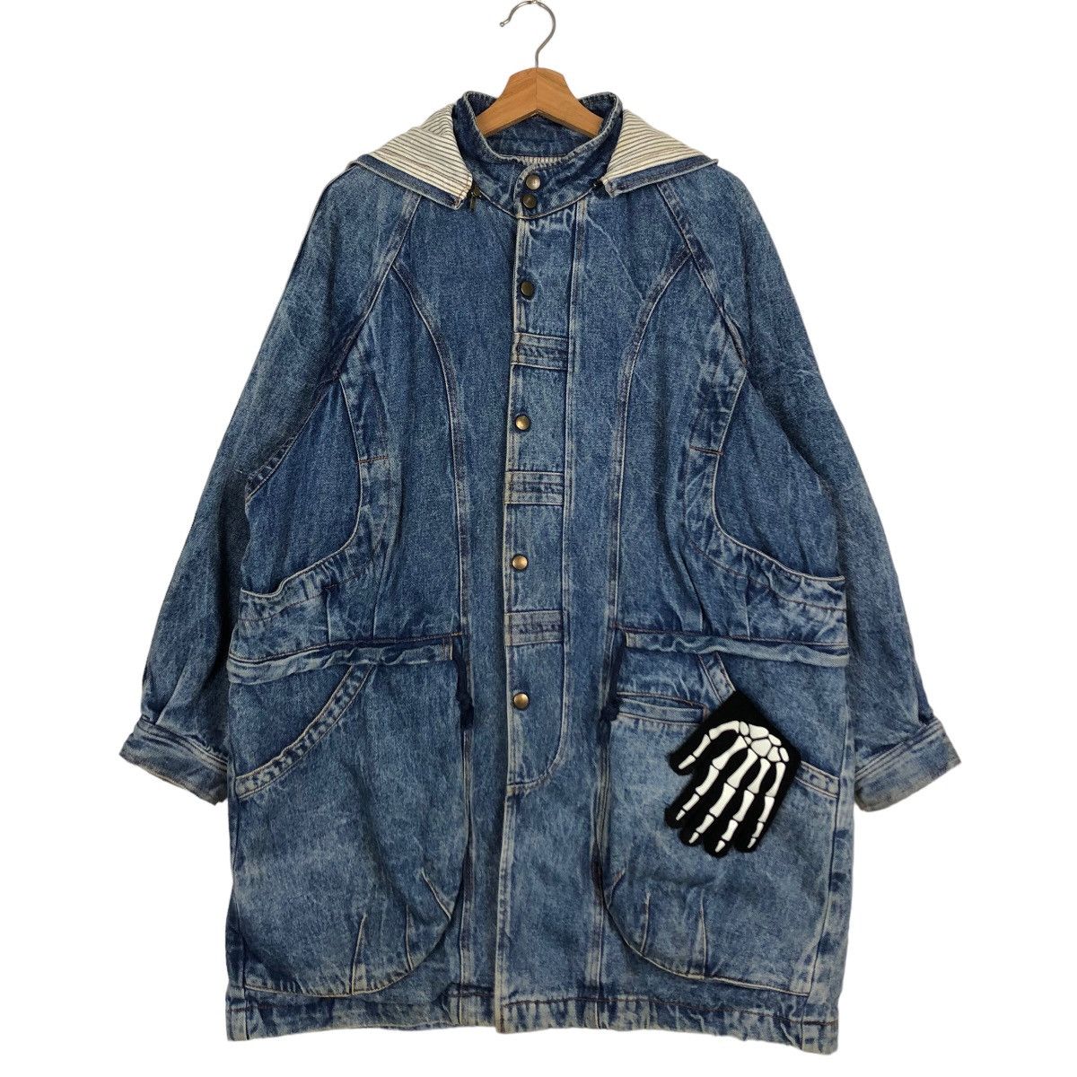 Japanese Brand 🔥RARE HIKORY DENIM JACKET CARGO ISSEY MIYAKE DESIGN Size US M / EU 48-50 / 2 - 2 Thumbnail