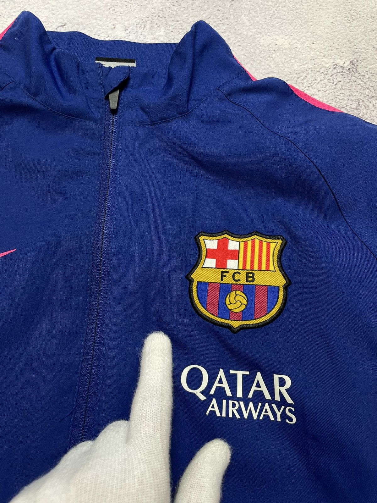 Nike Barcelona Jacket Training Full Zip Mens Football Blue Nike Size US M / EU 48-50 / 2 - 6 Thumbnail