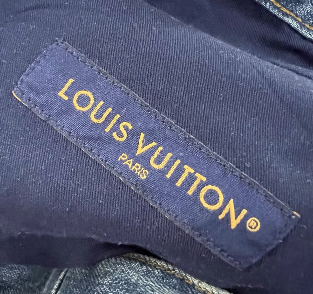 Louis Vuitton Louis Vuitton Washed Distressed Denim Wide-leg Pants J41 Size 33" - 3 Thumbnail