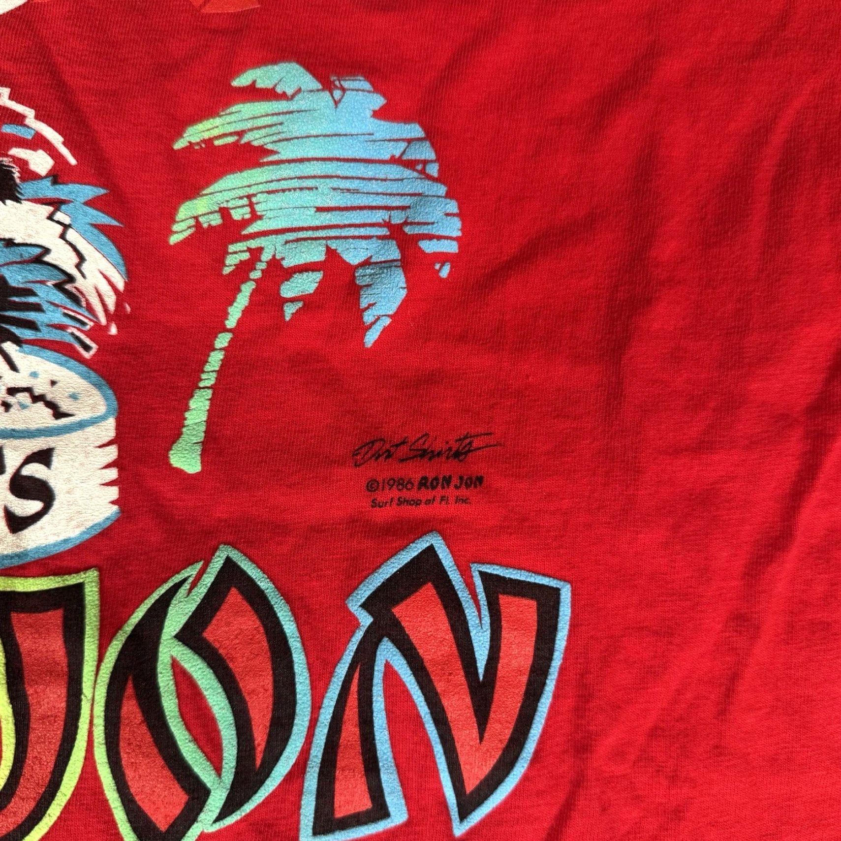 Ron Jon Surf Shop VINTAGE Ron Jon Surf Shop T-Shirt 80s Graphic Print Red Men’s XL (Fits like 2XL) Made in USA Size US XL / EU 56 / 4 - 4 Thumbnail