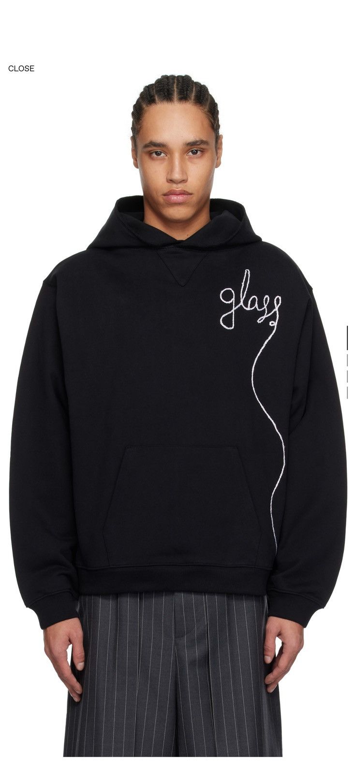 Glass Cypress black pullover hoodie