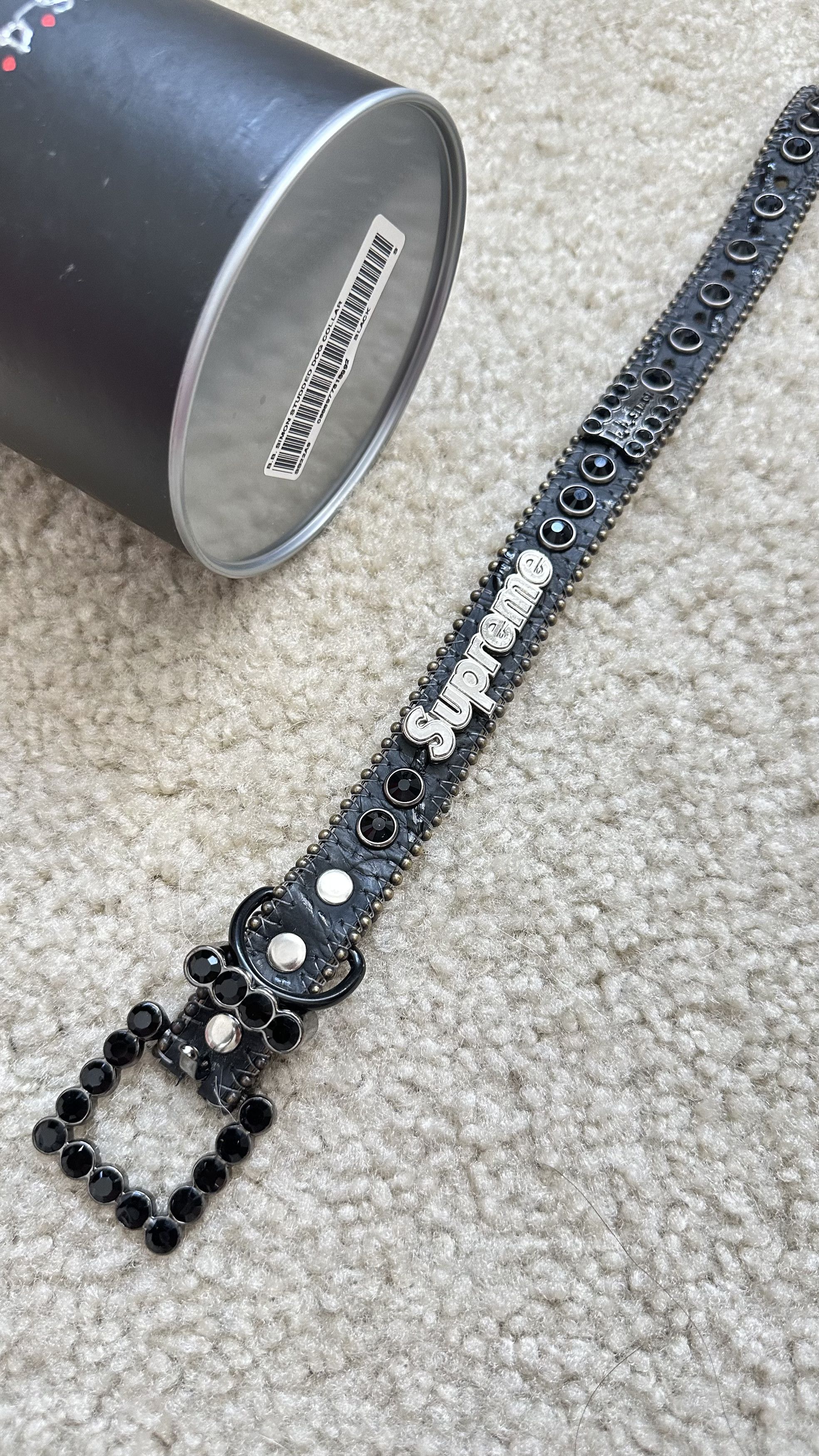 B.B. Simon × Supreme Supreme B.B Simons Studded Dog Collar Black Size  Small. | Grailed