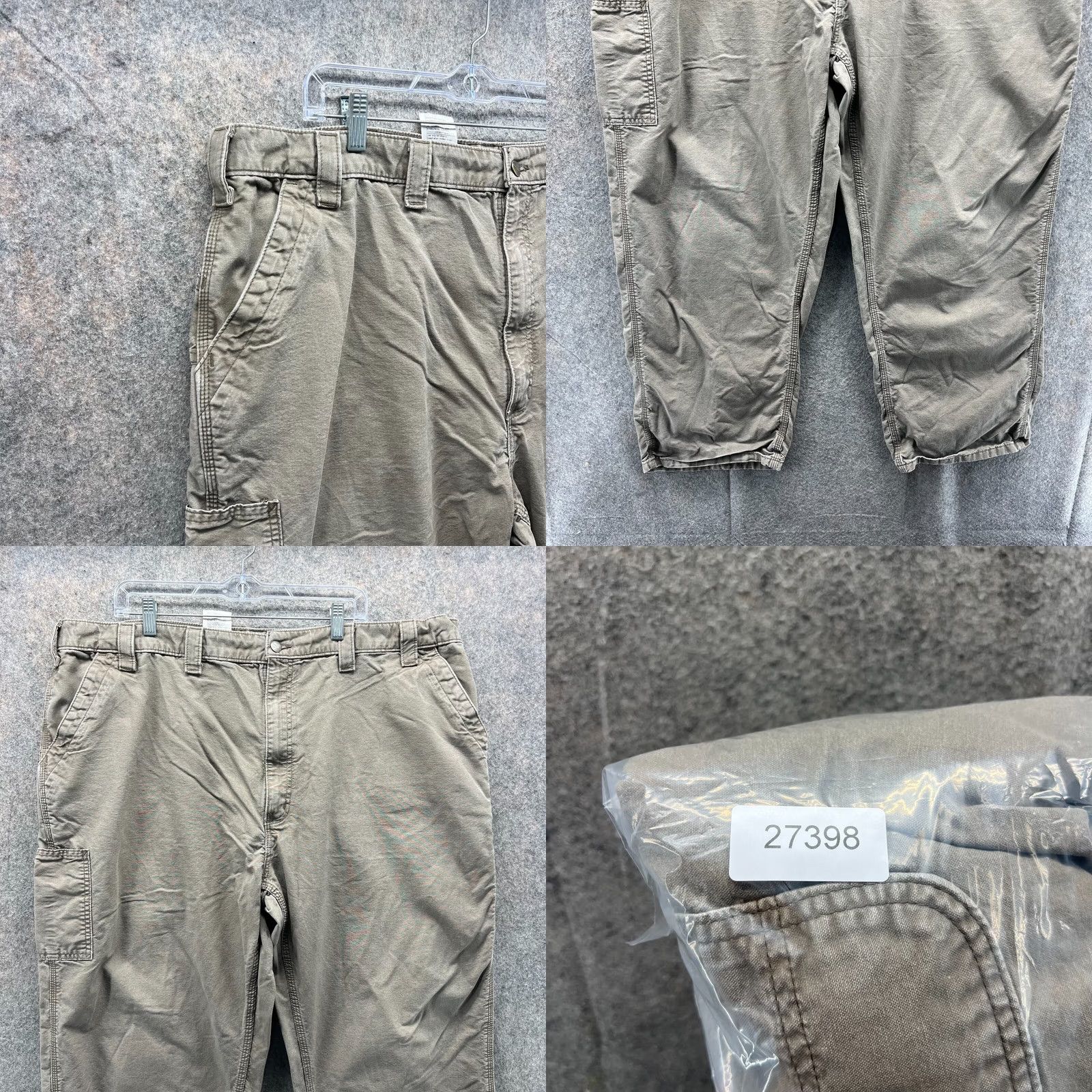 Carhartt Carhartt Pants Men 46x30 Khaki Beige Canvas Cargo Pocket Straight 46 Beige Mens Regular 30in Inseam B151 LBR Size US 30 / EU 46 - 8 Thumbnail
