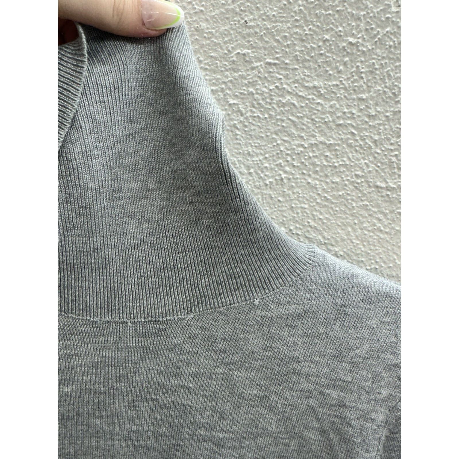 Architect Architect Womens Sweater Petite XL Gray Turtleneck Pullover NWTs Long Sleeve Button Knit Pullover Bohemian Classic Modern Knitwear Womens Size XL / US 12-14 / IT 48-50 - 3 Thumbnail