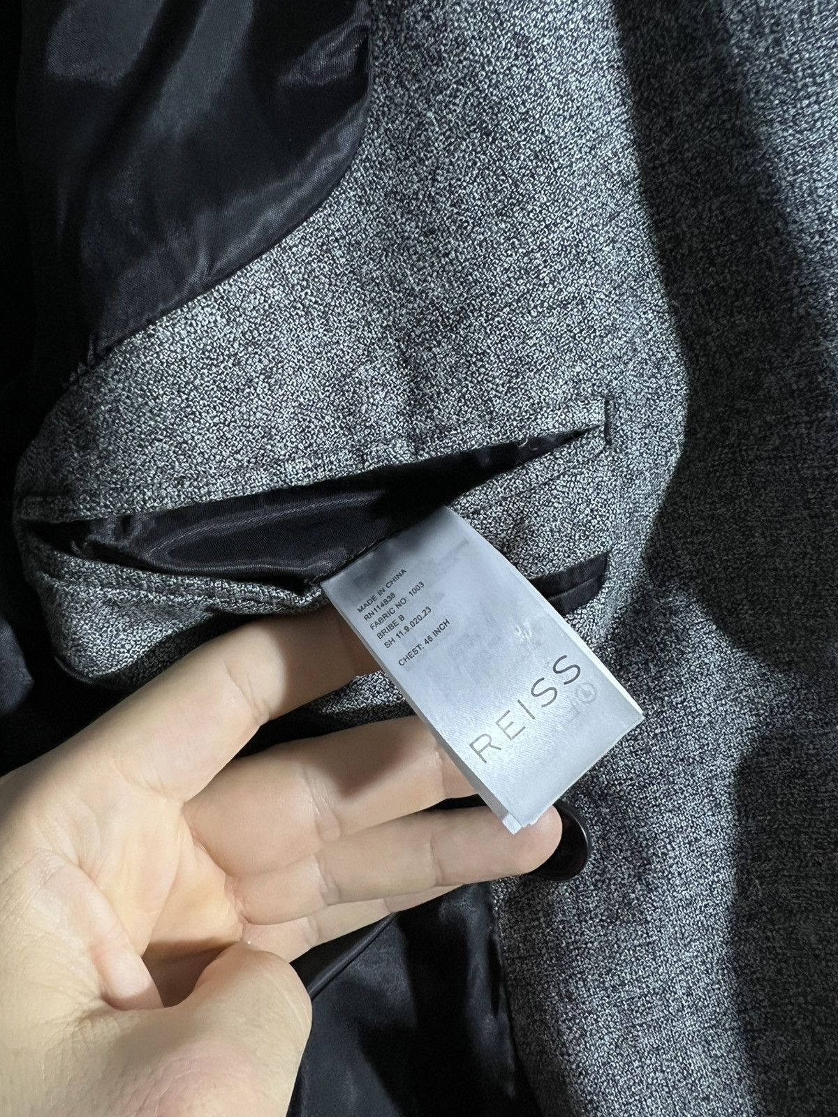 Reiss Reiss Gray Double-Breasted Blazer Jacket Size US M / EU 48-50 / 2 - 10 Thumbnail
