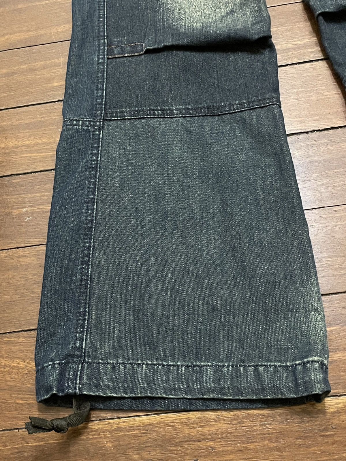 14th Addiction Rare Vintage Brand Ehaoxiang Tactical Flared Jeans 2000s Size US 28 / EU 44 - 5 Thumbnail