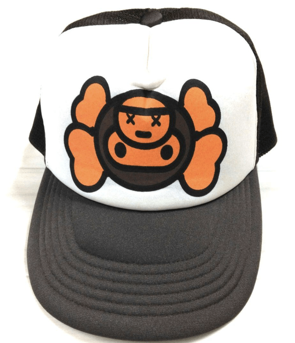 image of Bape x Kaws Baby Milo Mesh Cap in Brown, Men's