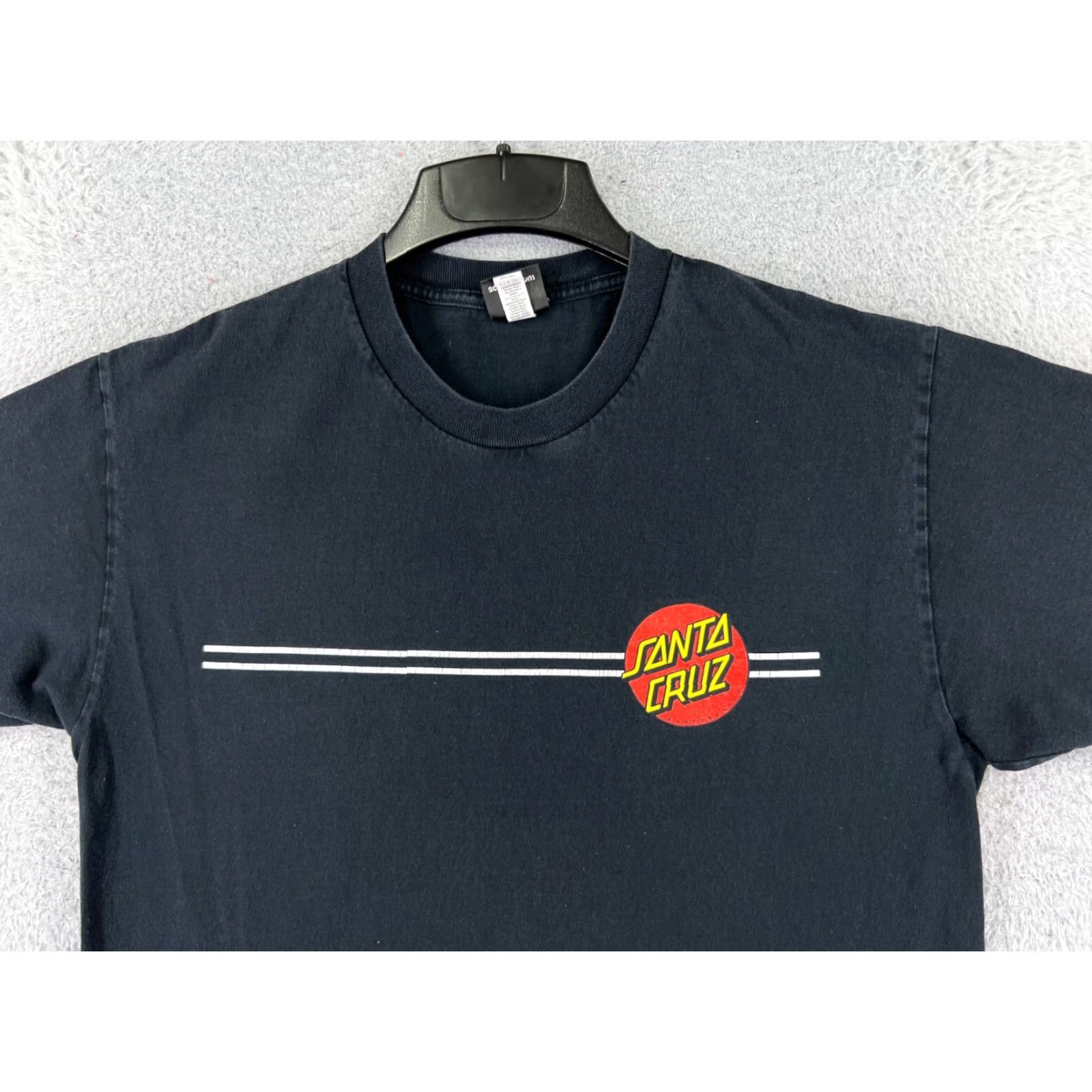 Vintage VINTAGE Santa Cruz Shirt Adult Large Black Round Logo Short Sleeve Crew Neck FADED 90s Mens Size US L / EU 52-54 / 3 - 4 Thumbnail